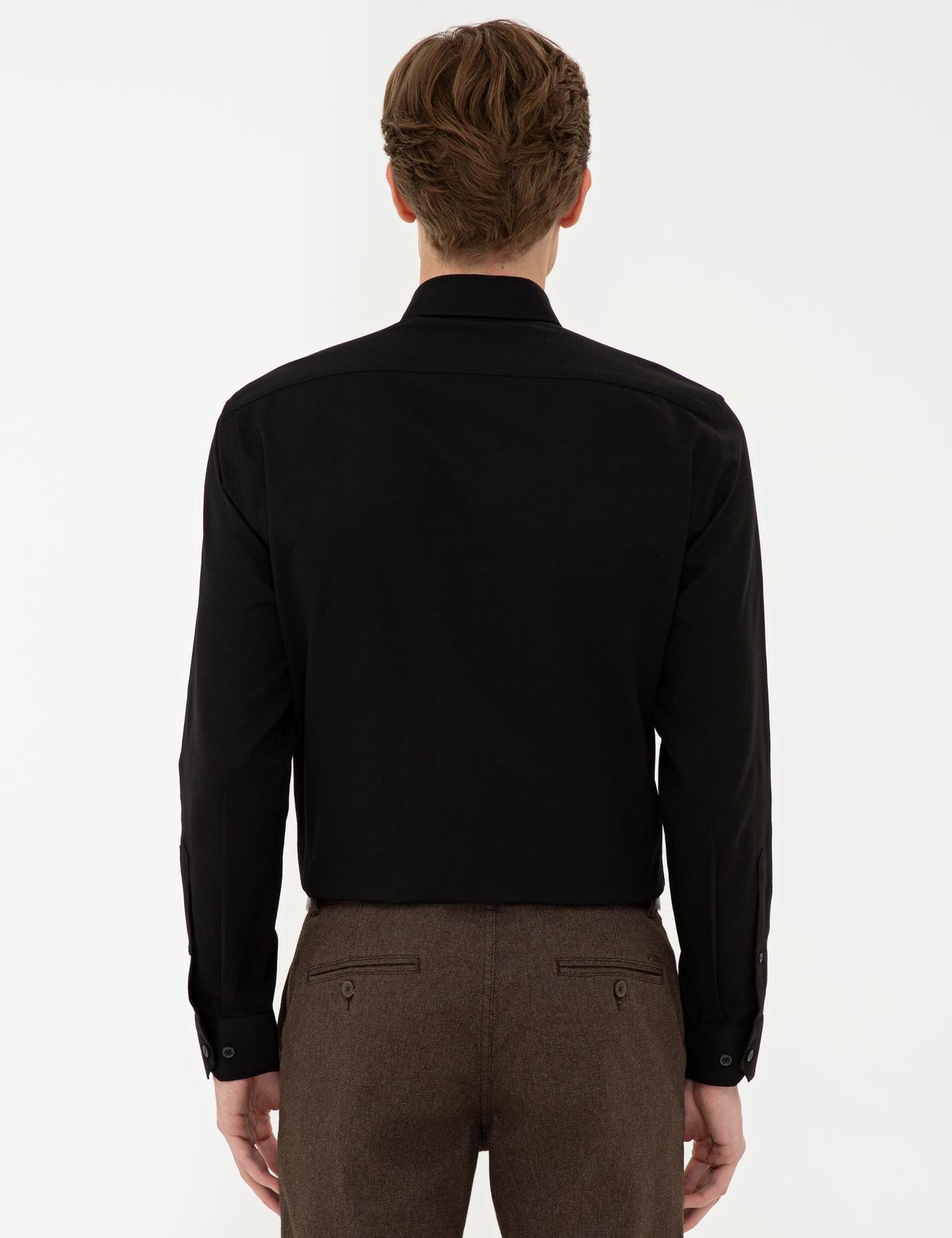 Siyah Slim Fit Oxford Gömlek - 50240386052