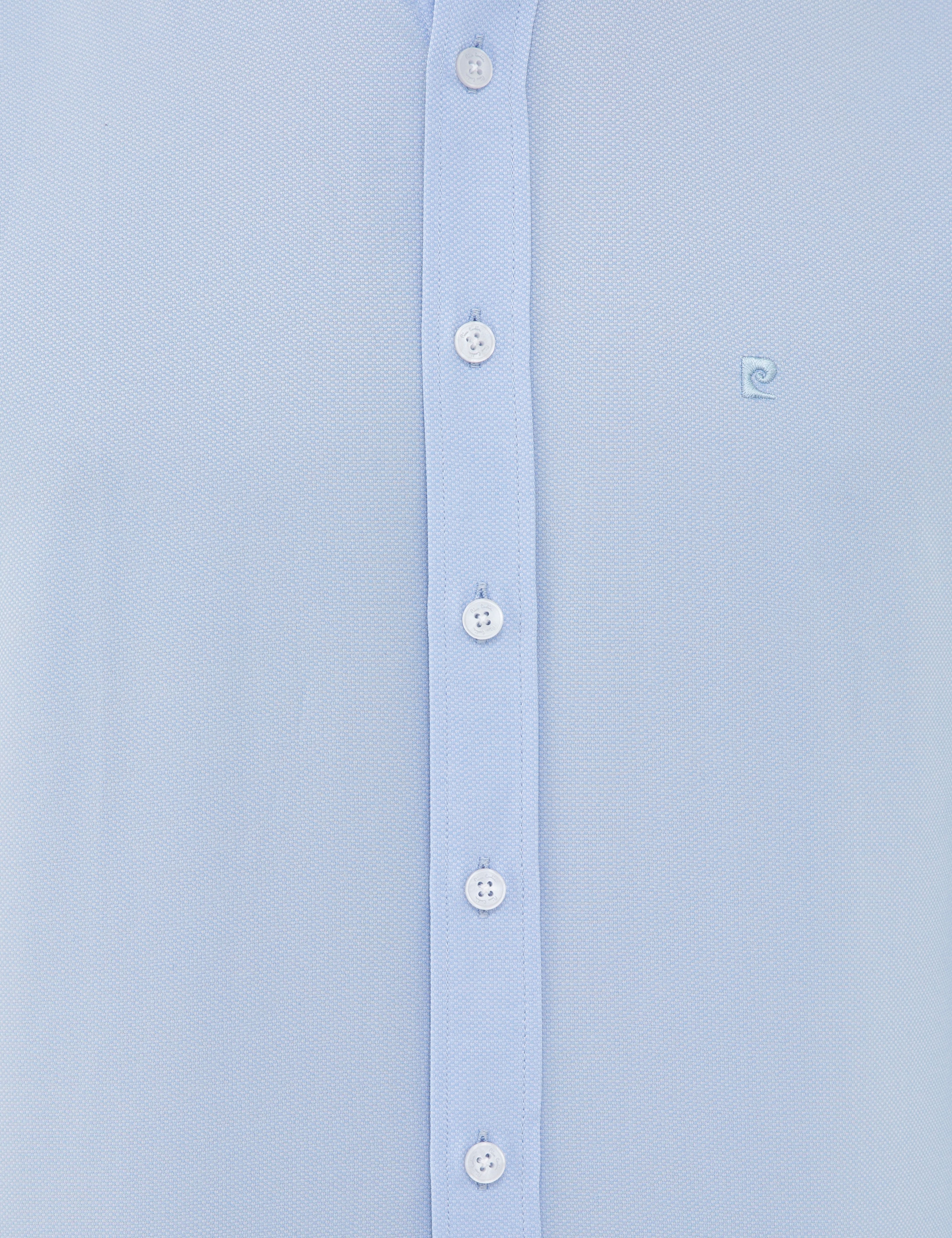 Açık Mavi Slim Fit Oxford Gömlek - Image 5