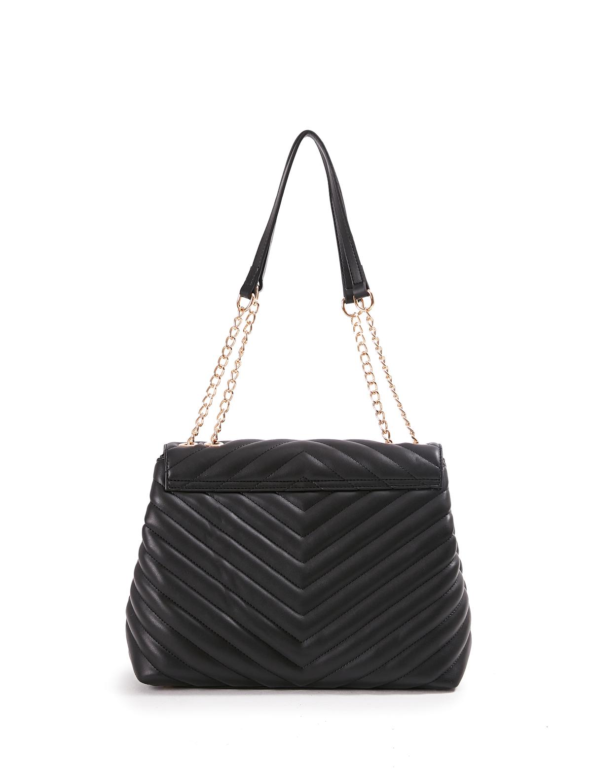 Siyah Zincir Askılı Omuz Çantası - 50245066001