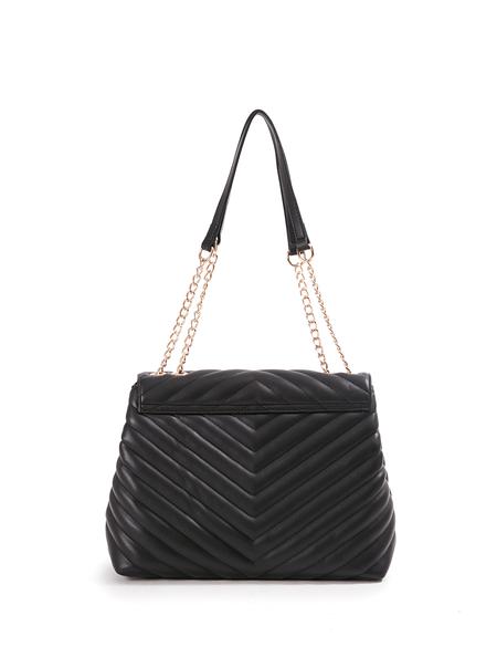 Siyah Zincir Askılı Omuz Çantası - 50245066001