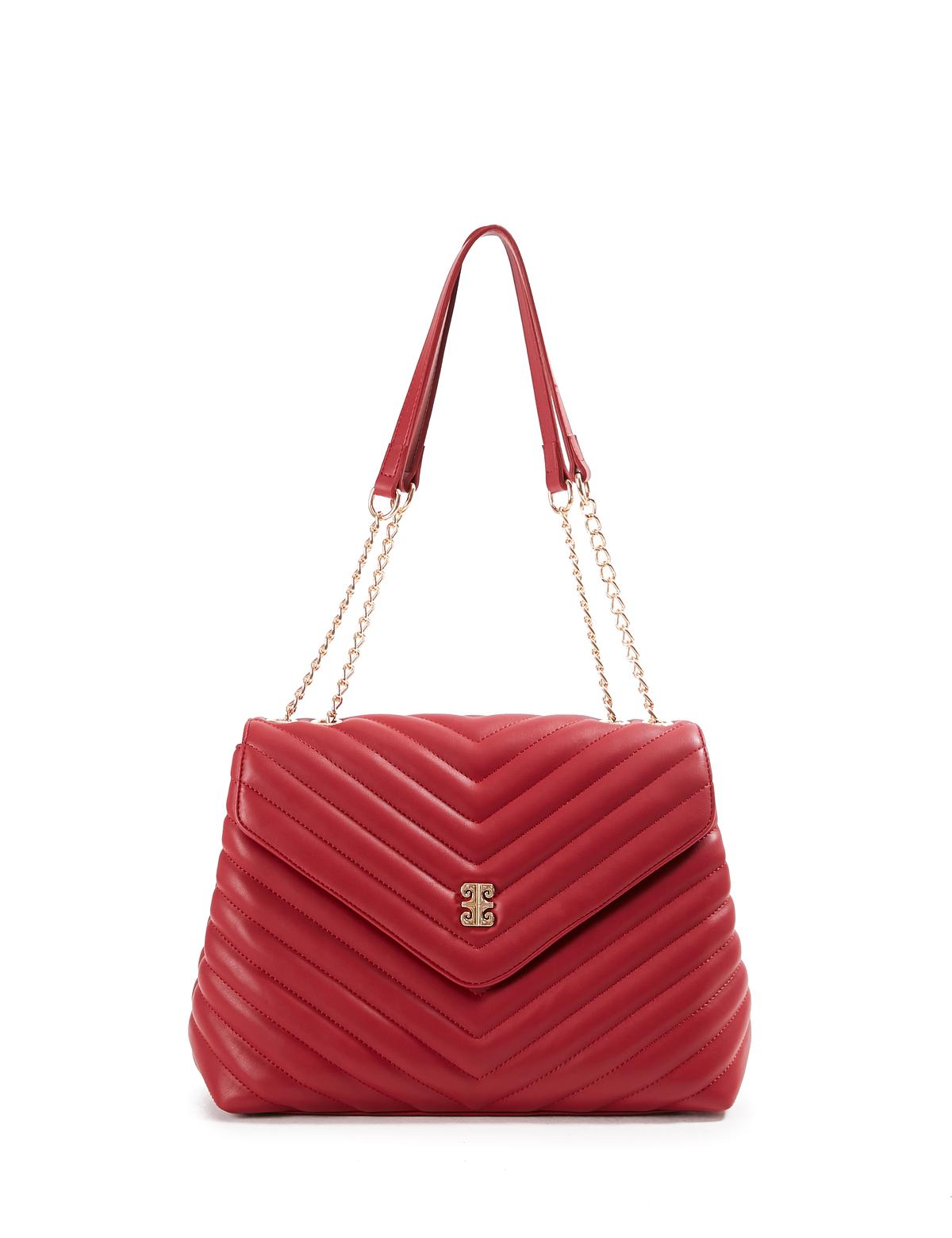 Kırmızı Zincir Askılı Omuz Çantası - 50245066003