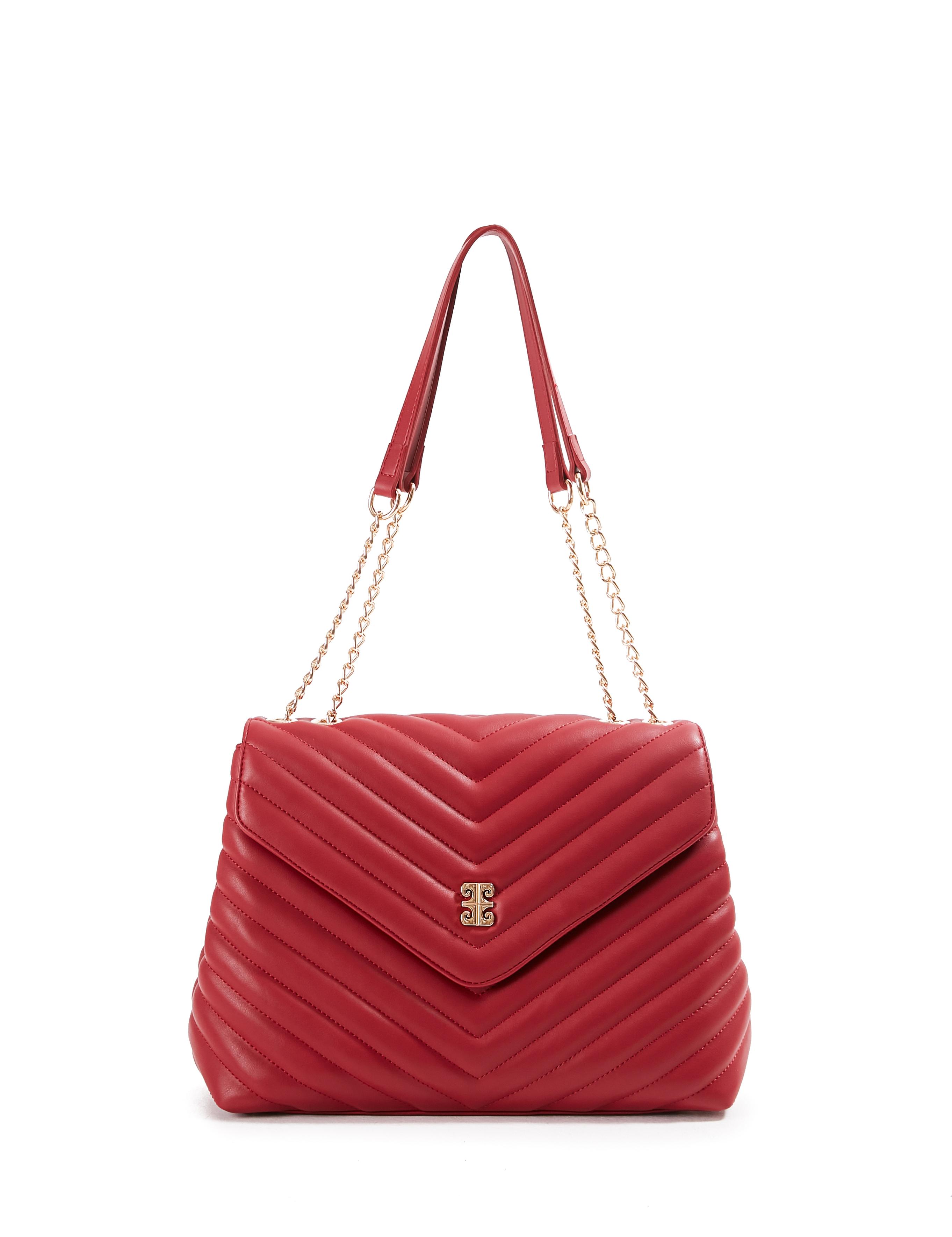 Kırmızı Zincir Askılı Omuz Çantası