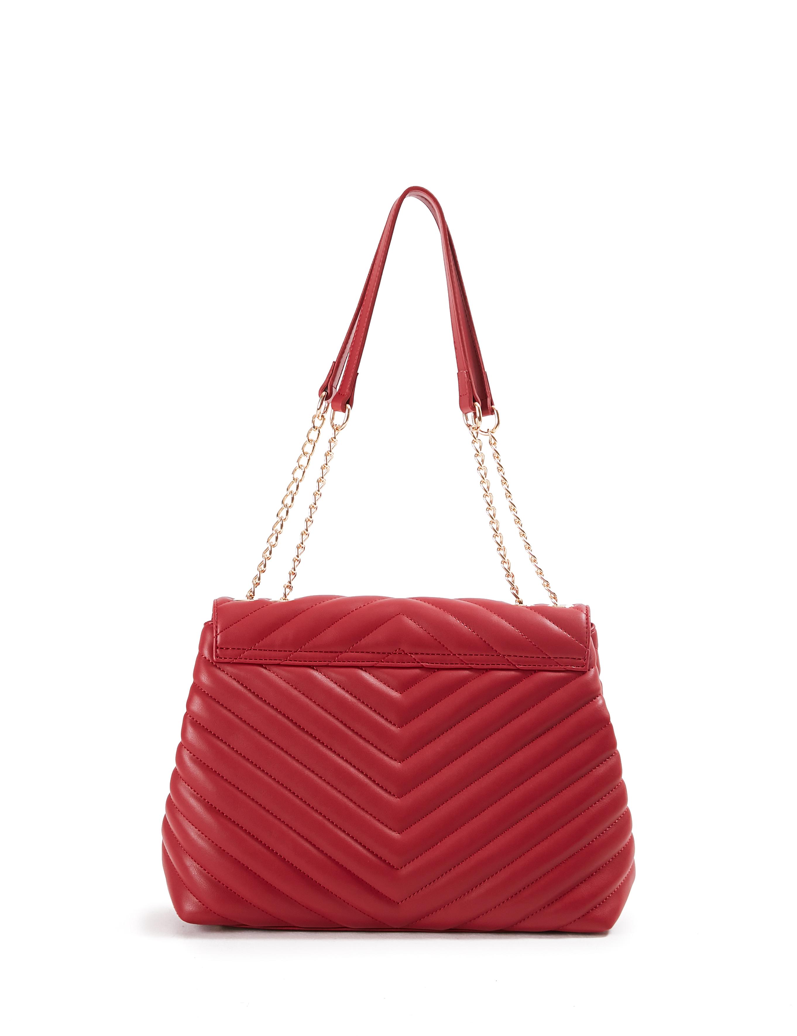 Kırmızı Zincir Askılı Omuz Çantası