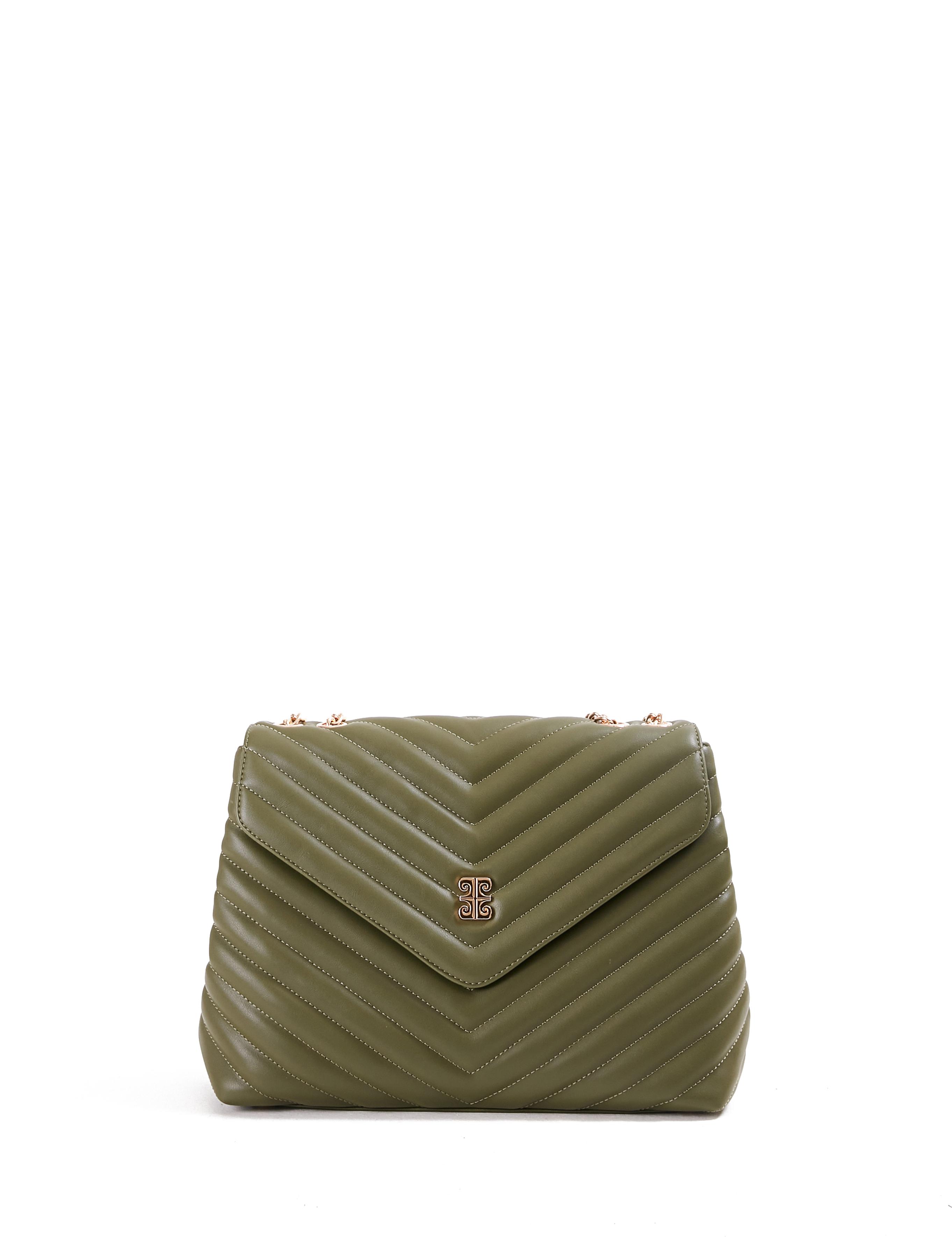 Haki Zincir Askılı Omuz Çantası