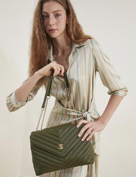 Haki Zincir Askılı Omuz Çantası - 50245066004