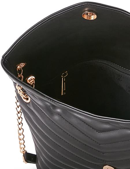 Siyah Zincir Askılı Omuz Çantası - 50245183001