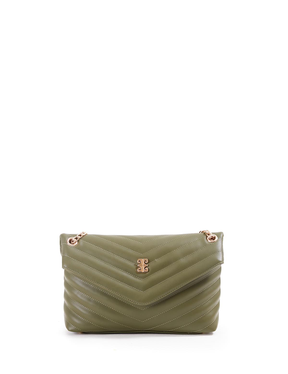 Haki Zincir Askılı Omuz Çantası