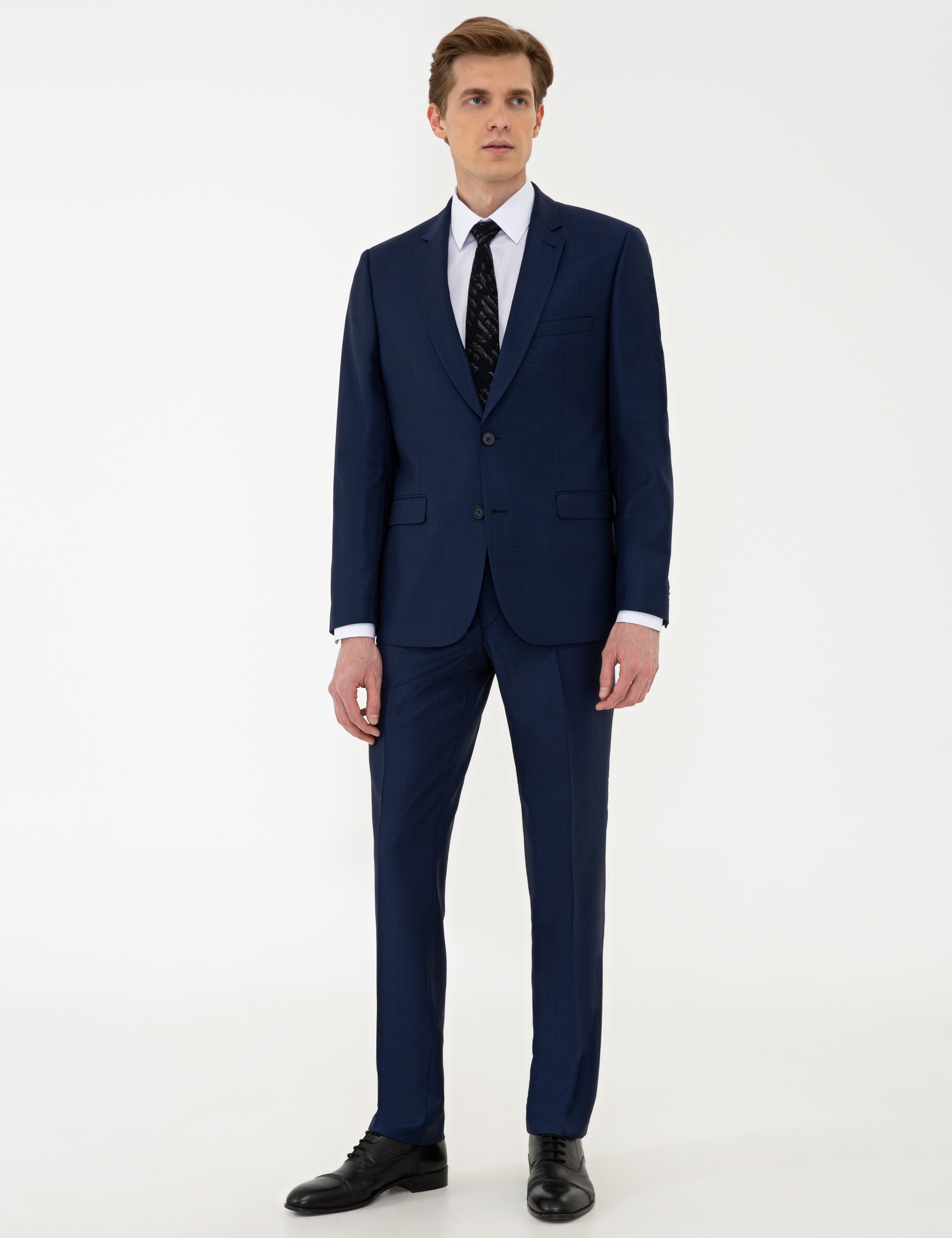 Mavi Slim Fit Takım Elbise
