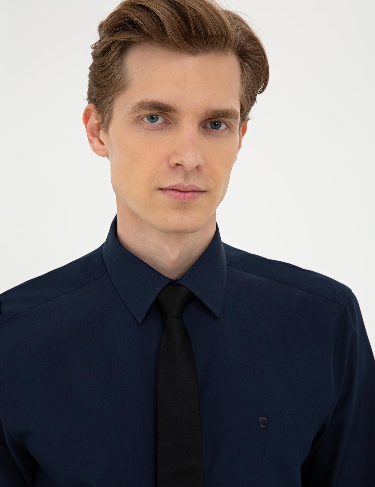 Lacivert Regular Fit Uzun Kollu Basic Gömlek - 50240463033