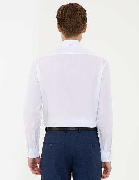 Beyaz Regular Fit Basic Gömlek - 50240463014