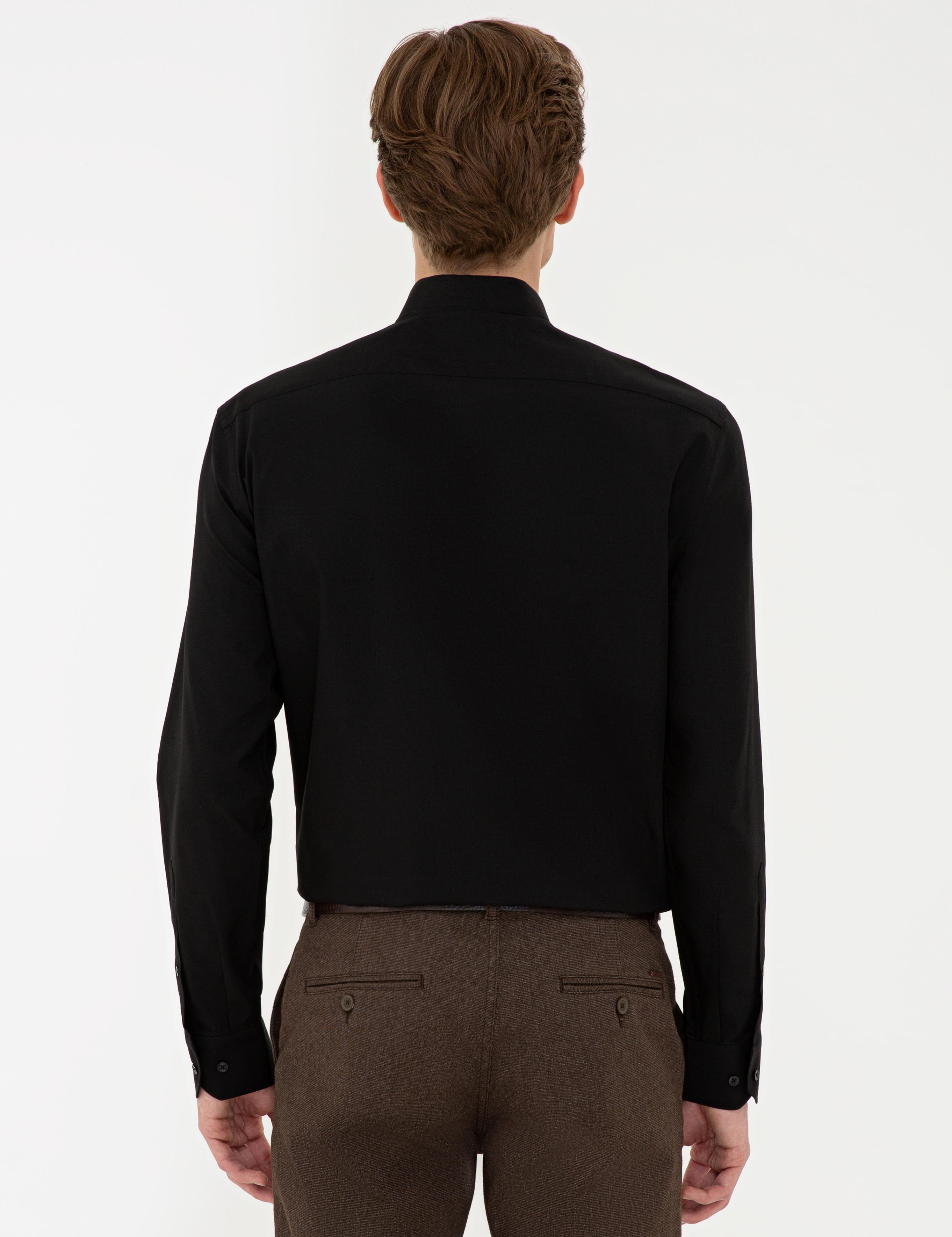 Siyah Regular Fit Basic Gömlek