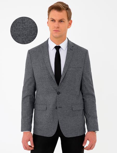 Füme Slim Fit Ceket - 50229783014