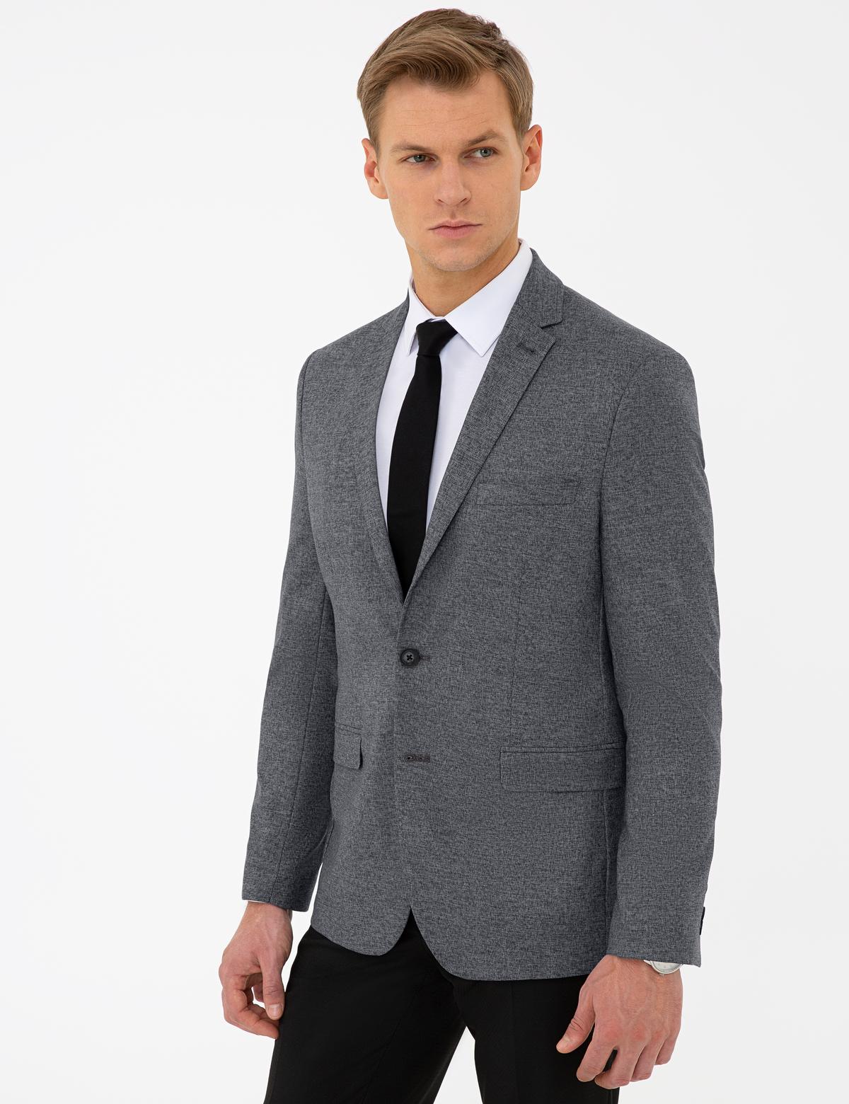 Füme Slim Fit Ceket - 50229783014