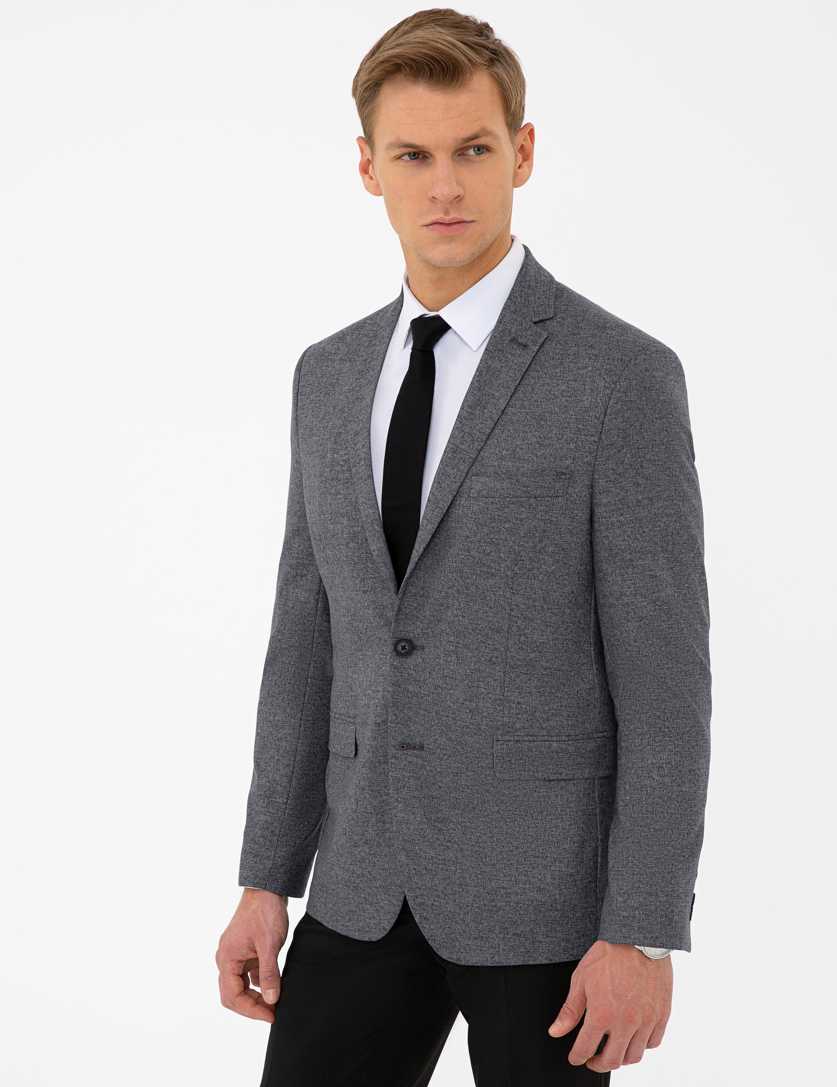 Füme Slim Fit Ceket