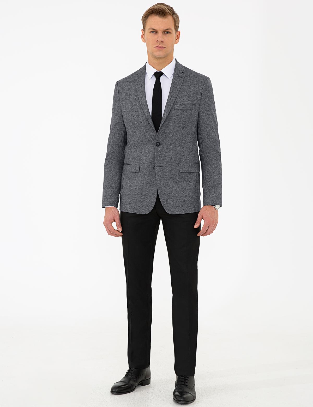 Füme Slim Fit Ceket - 50229783014