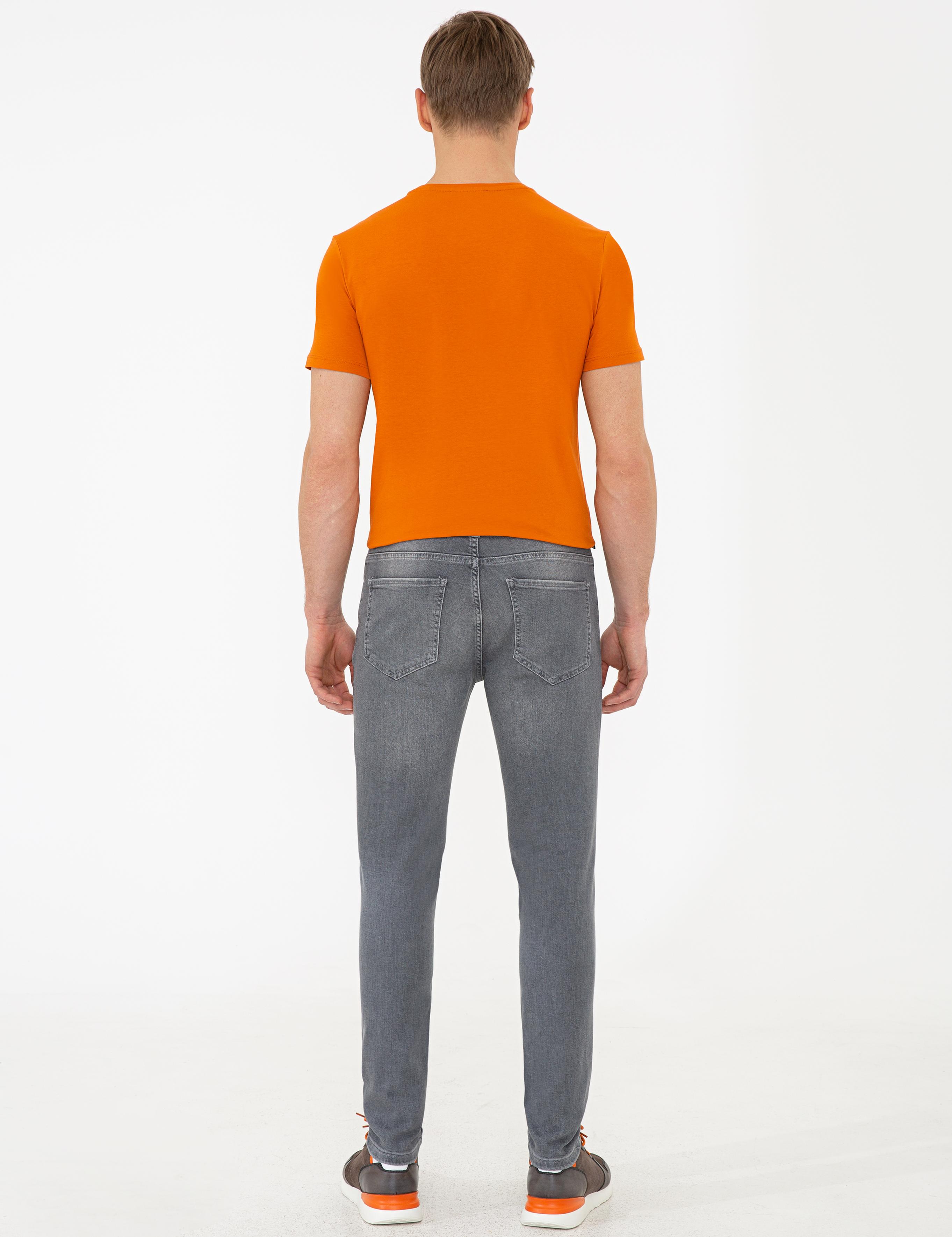 Koyu Gri Real Slim Fit Jean Pantolon