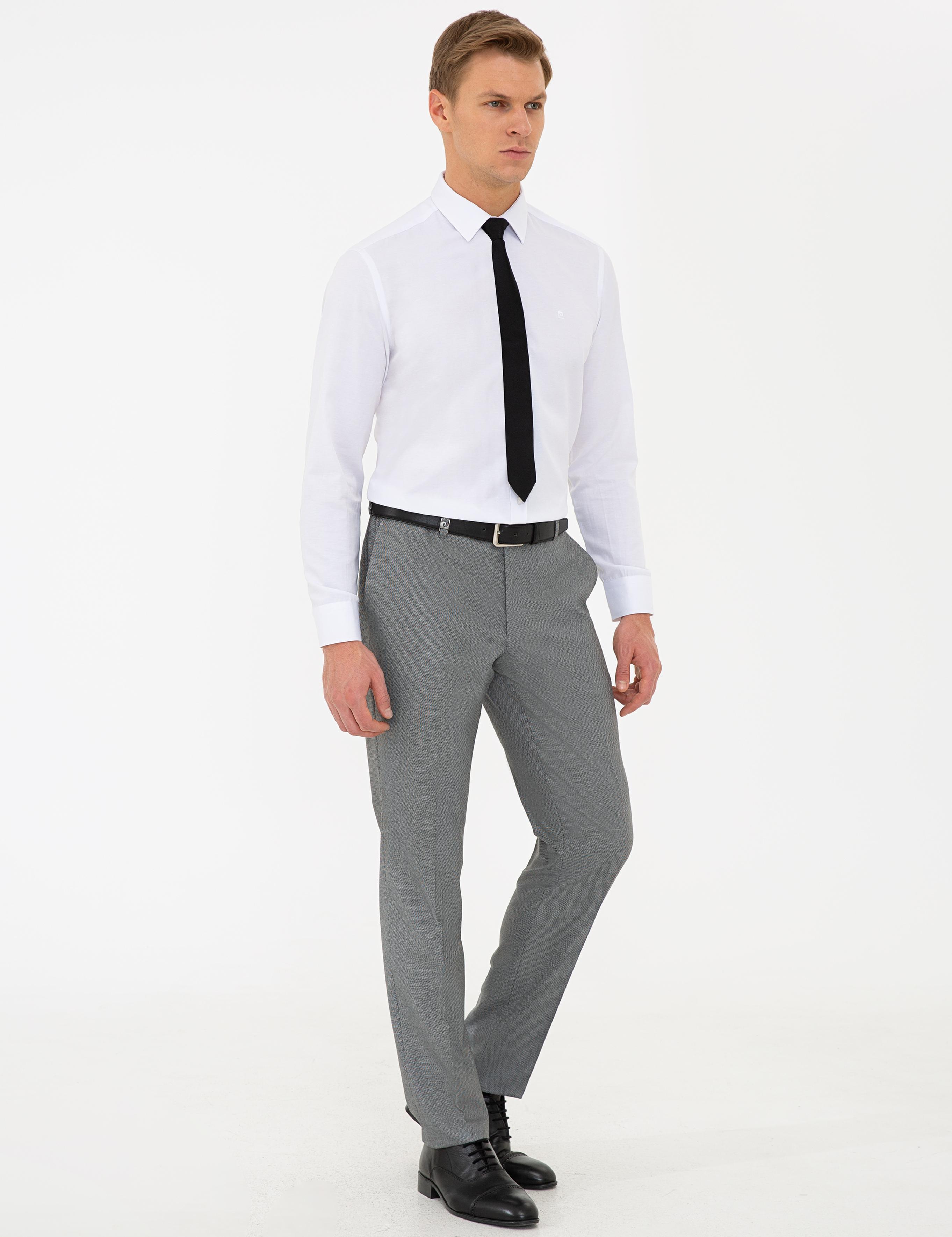 Gri Slim Fit Pantolon
