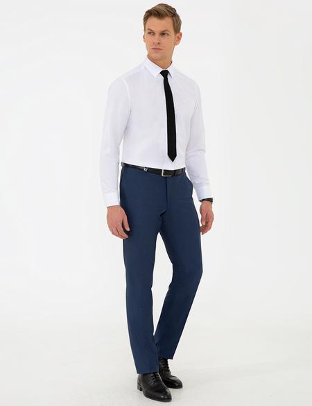 Açık Lacivert Slim Fit Kumaş Pantolon - 50236548039