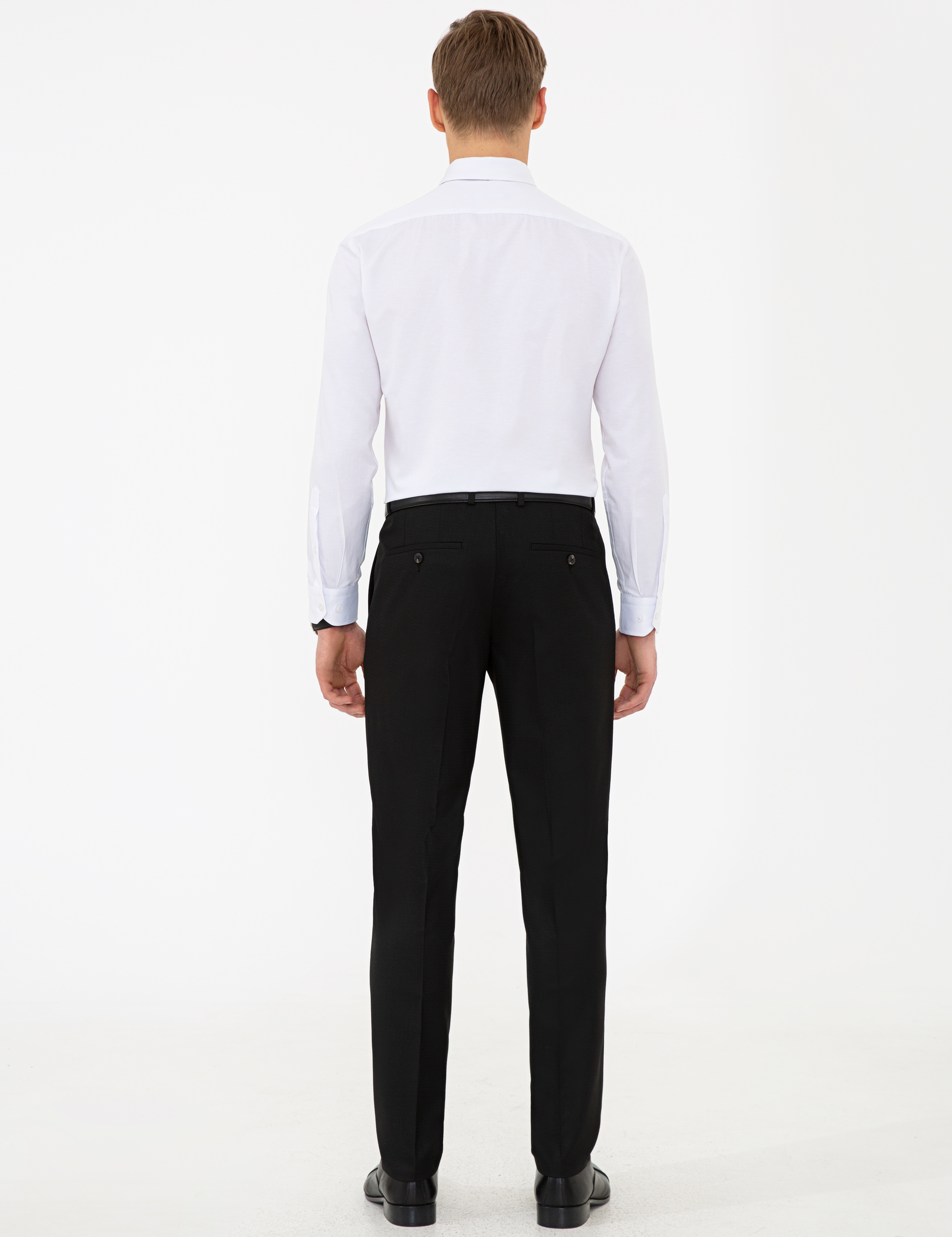 Siyah Ex. Slim Fit Kumaş Pantolon - Image 3