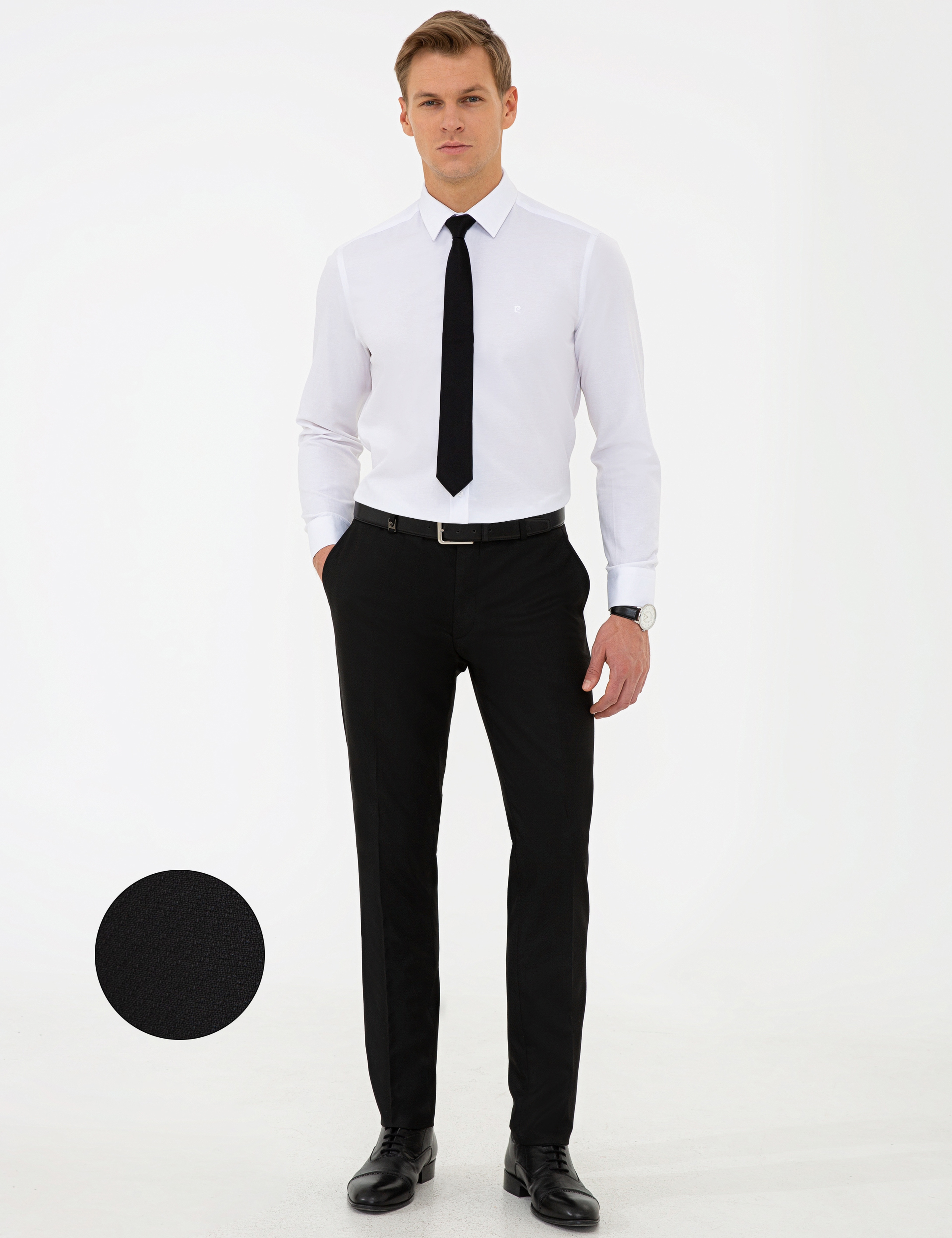 Siyah Ex. Slim Fit Kumaş Pantolon - Image 1