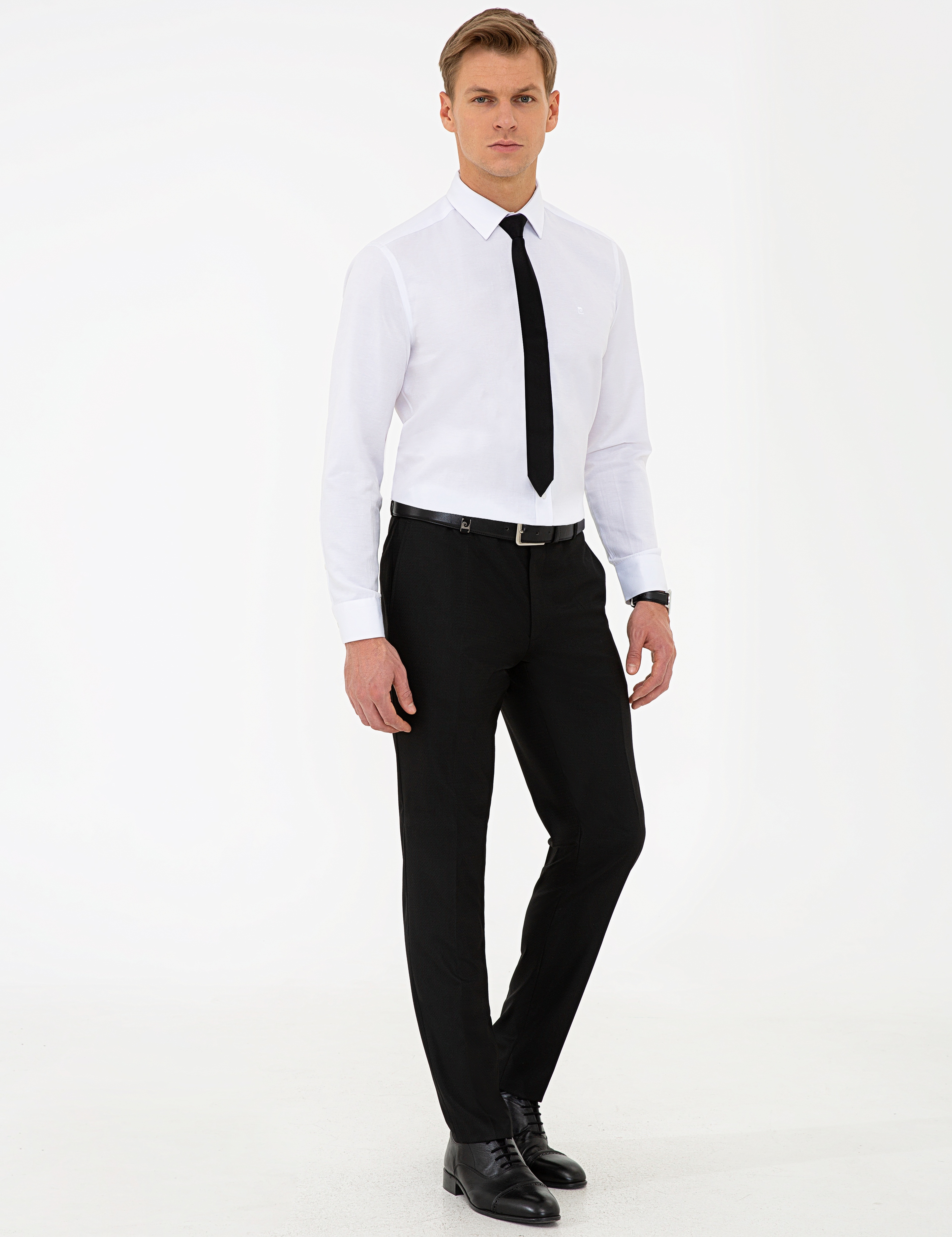 Siyah Ex. Slim Fit Kumaş Pantolon - Image 2
