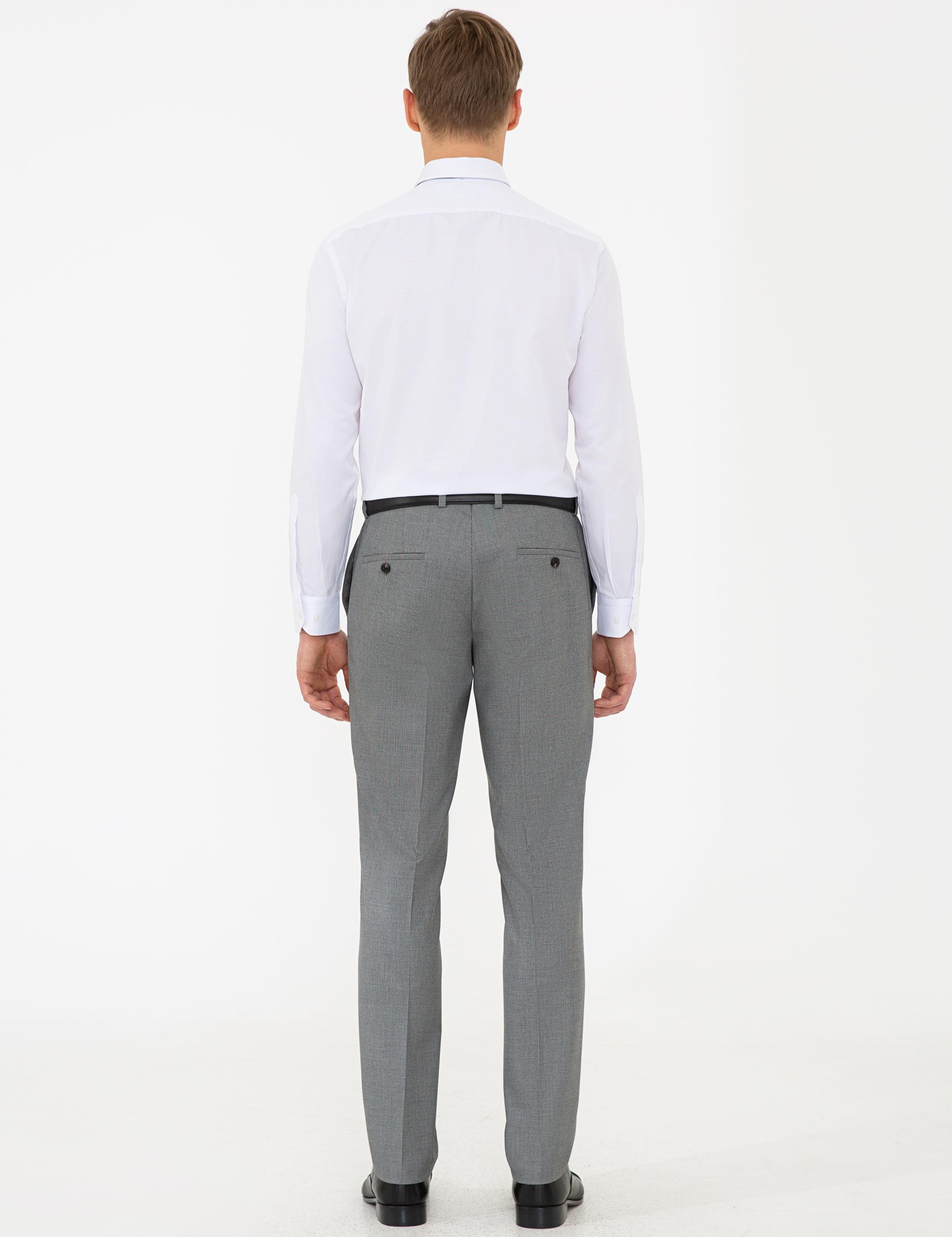 Gri Slim Fit Pantolon
