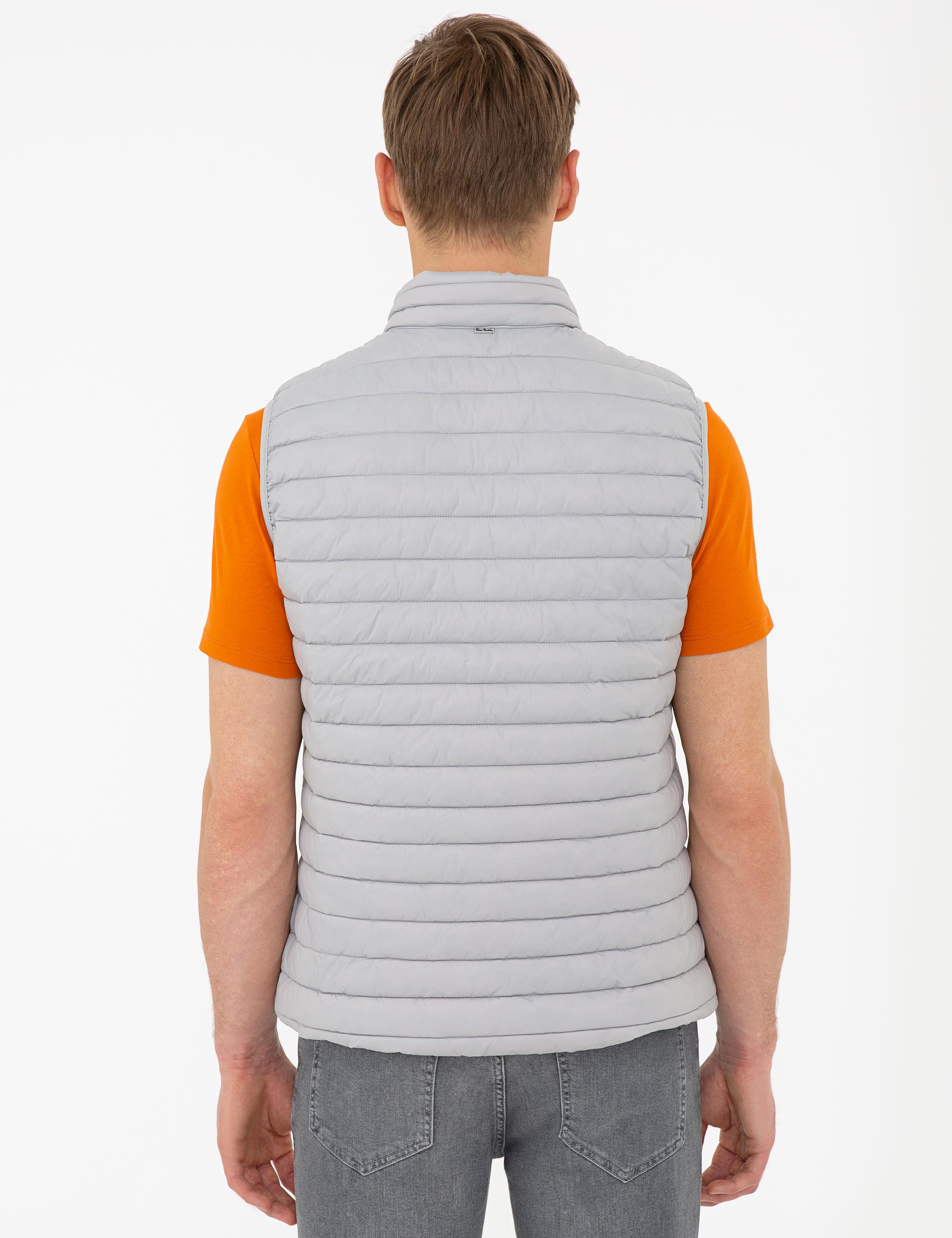 Açık Gri Standart Fit Yelek