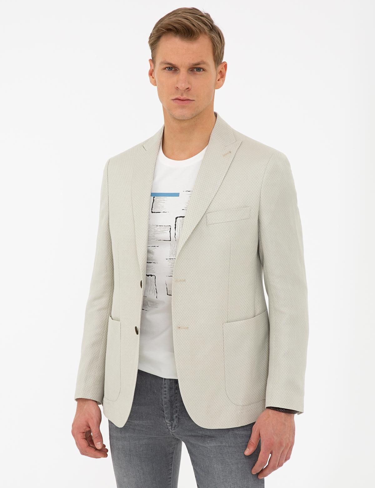 Bej Slim Fit Ceket - 50236682020