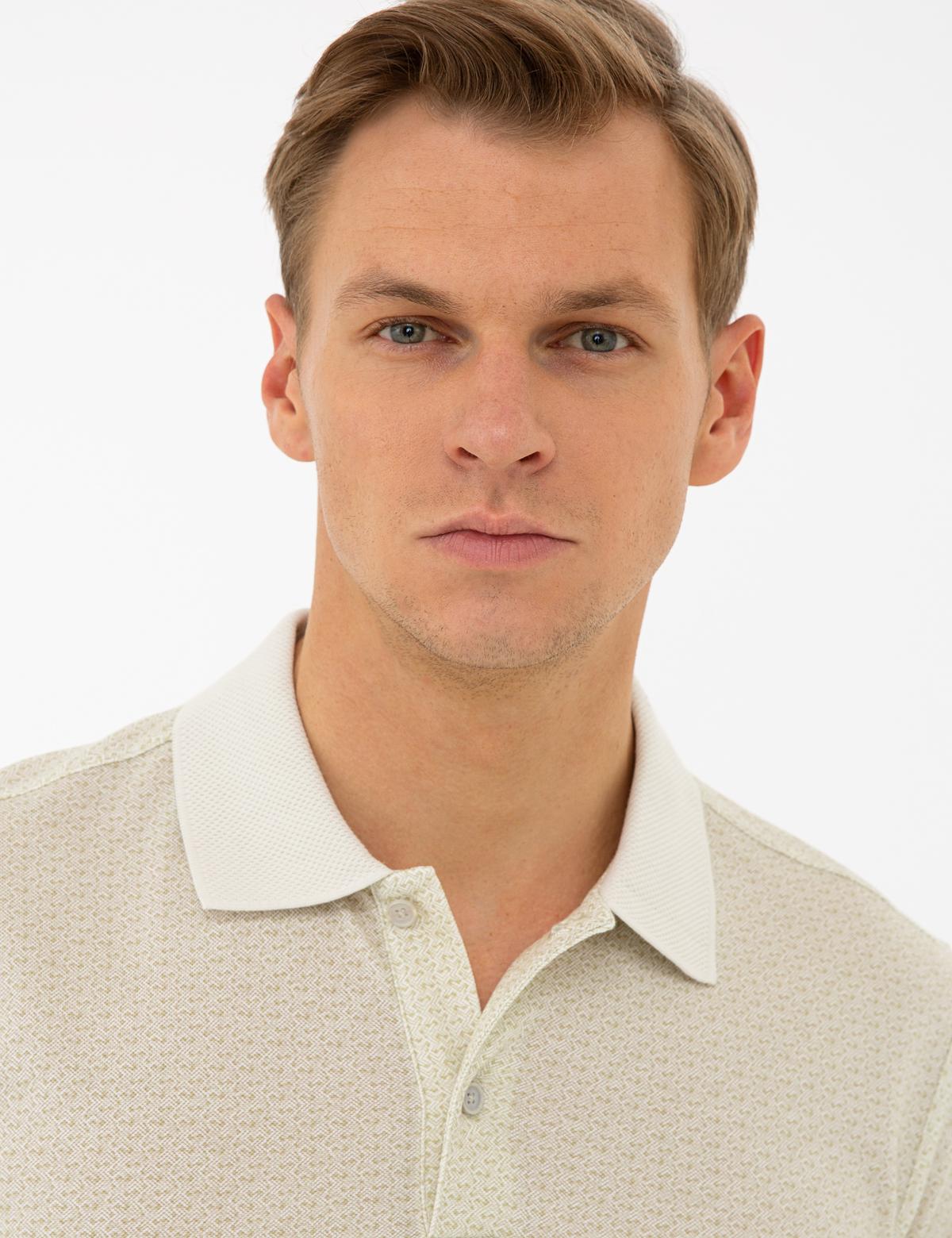 Açık Yeşil Slim Fit Polo Yaka Tişört - 50232434151