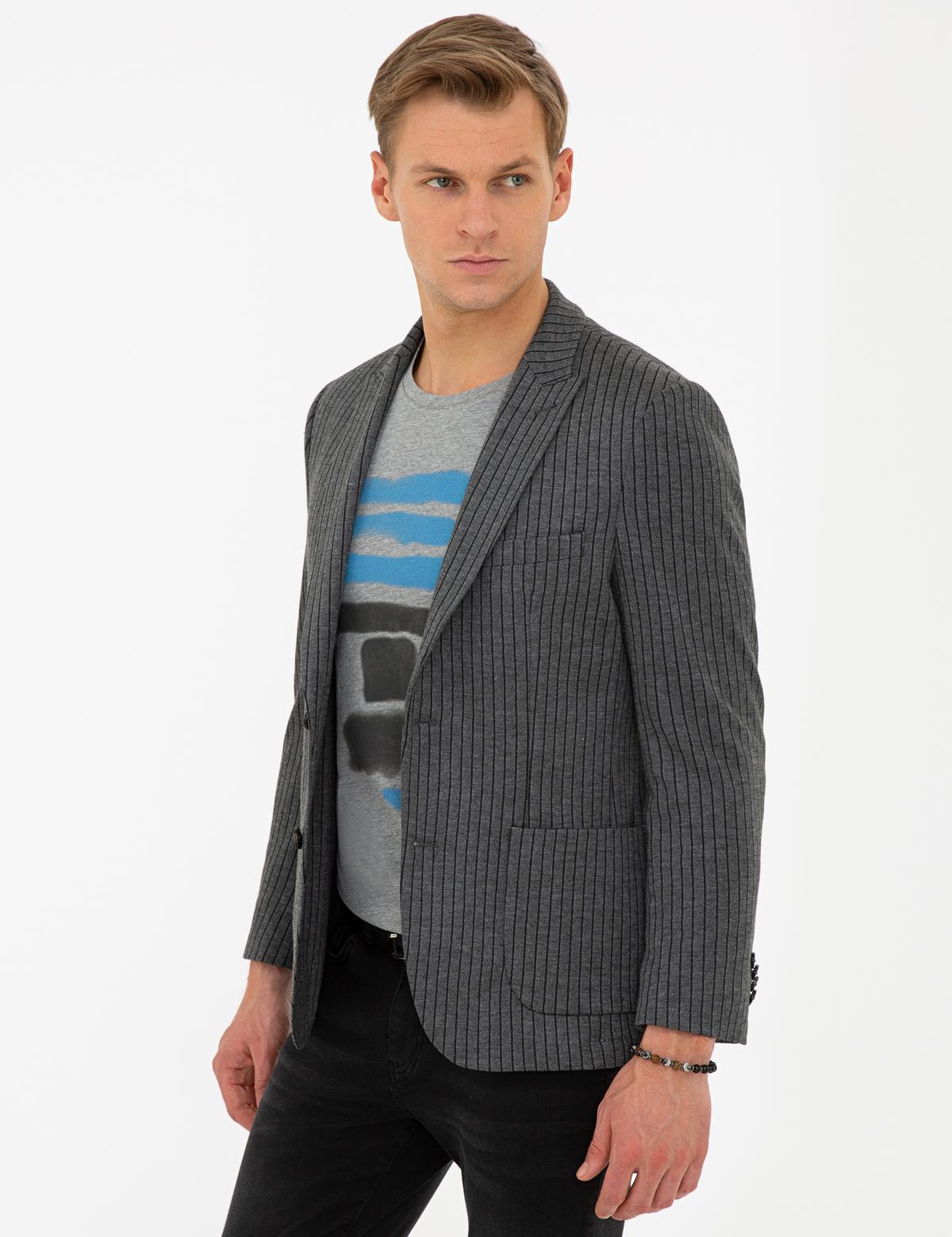 Gri Ex. Slim Fit Ceket - 50238606038