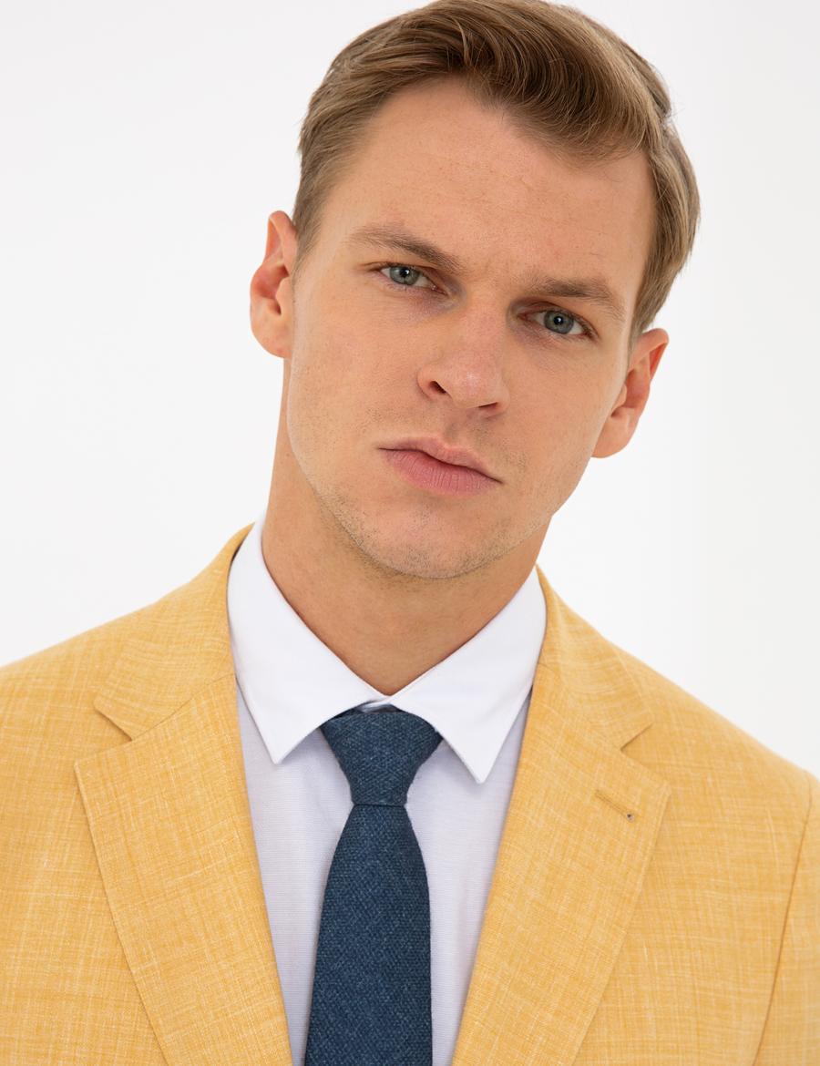 Sarı Ex. Slim Fit Ceket