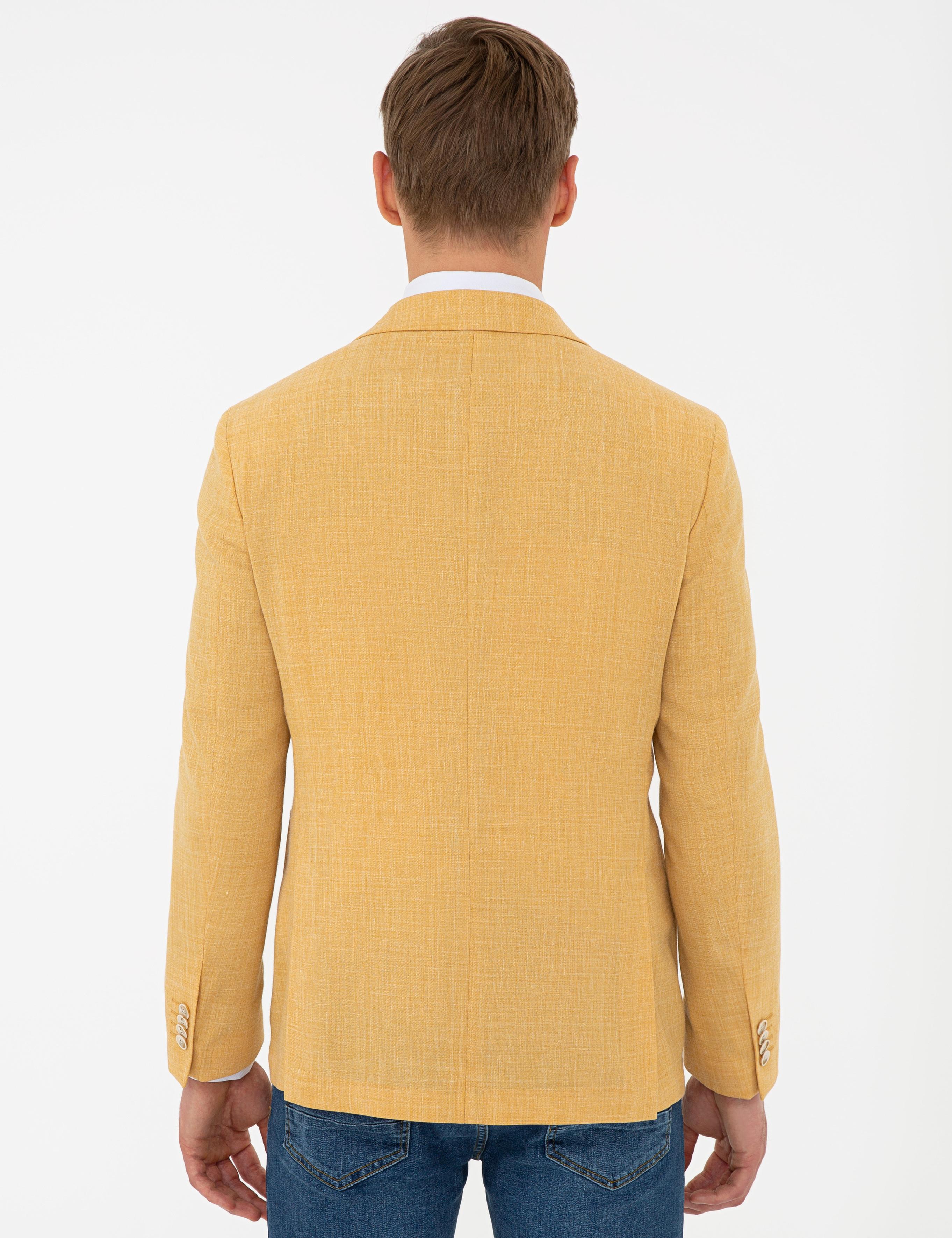 Sarı Ex. Slim Fit Ceket
