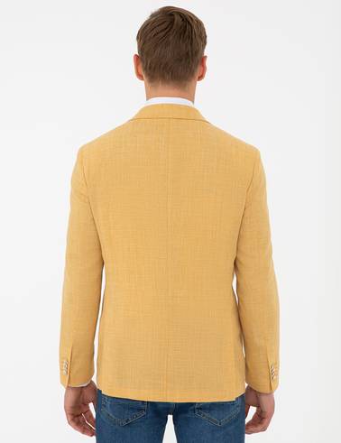 Sarı Ex. Slim Fit Ceket