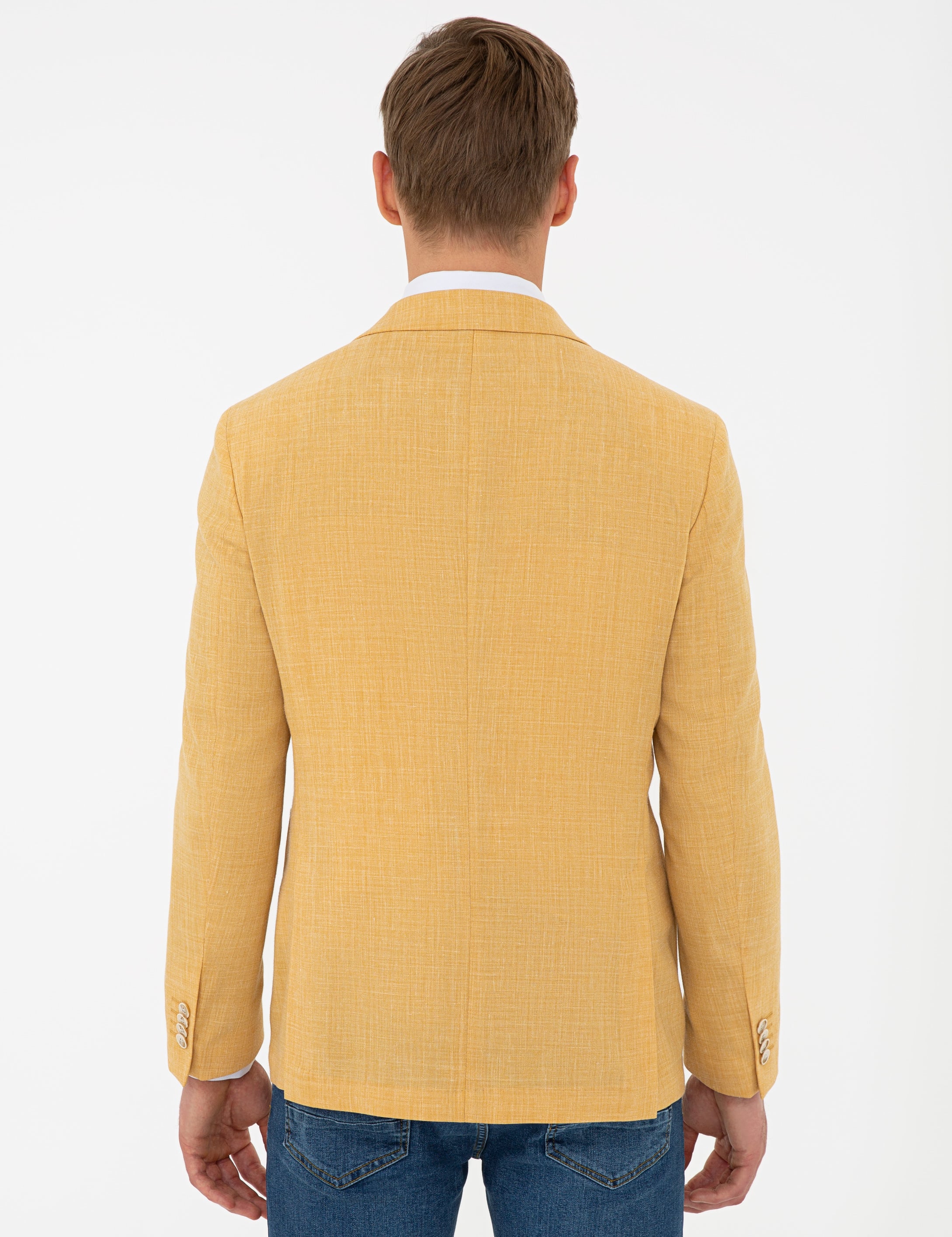 Sarı Ex. Slim Fit Ceket - Image 4