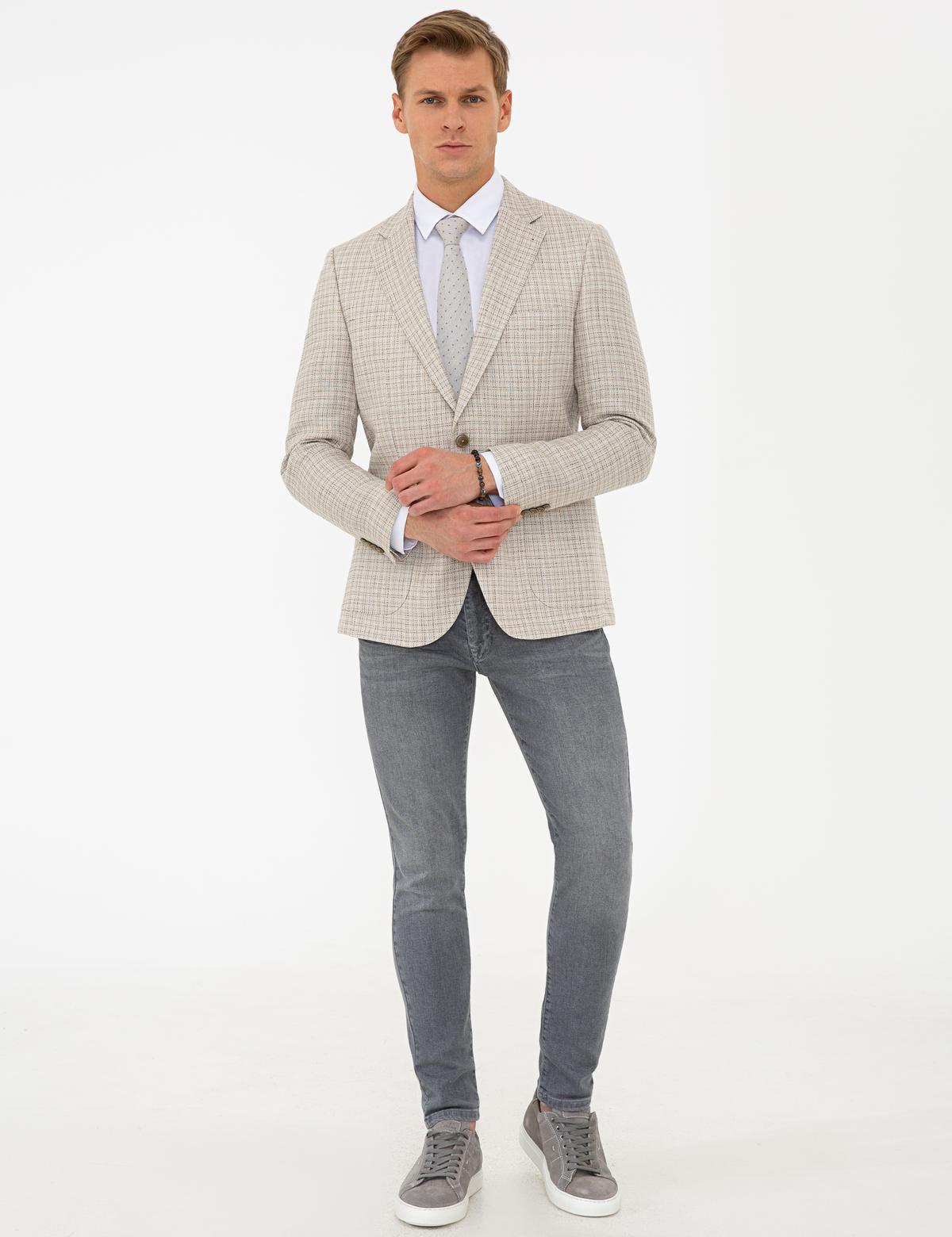 Bej Ex. Slim Fit Ceket - 50233765005