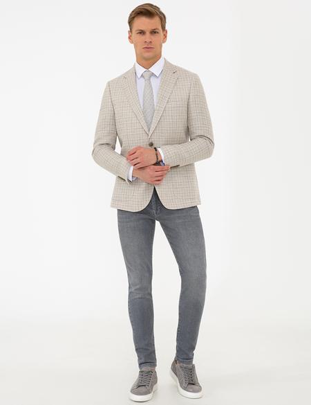 Bej Ex. Slim Fit Ceket - 50233765005