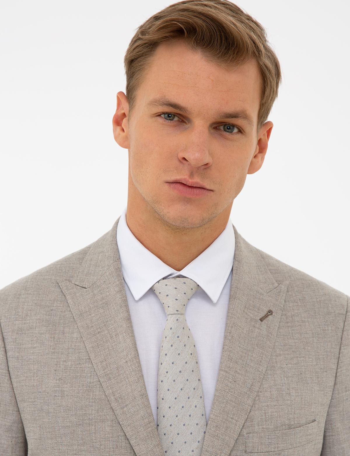 Bej Slim Fit Ceket - 50233784017