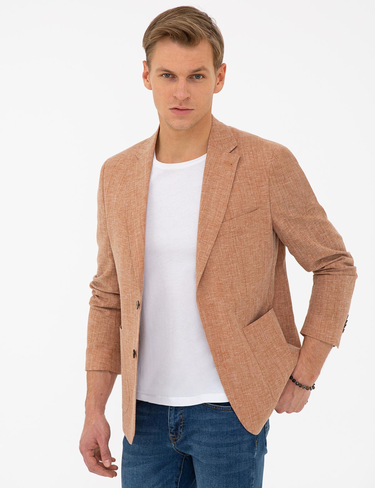 Turuncu Ex. Slim Fit Ceket - 50233766005