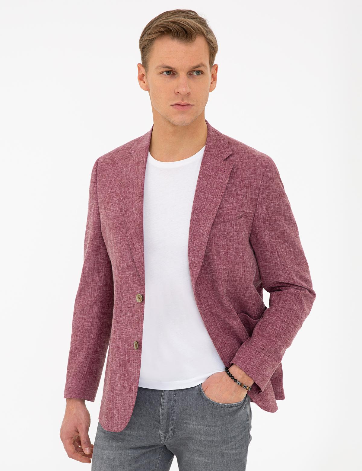 Gül Kurusu Ex. Slim Fit Ceket - 50233766041