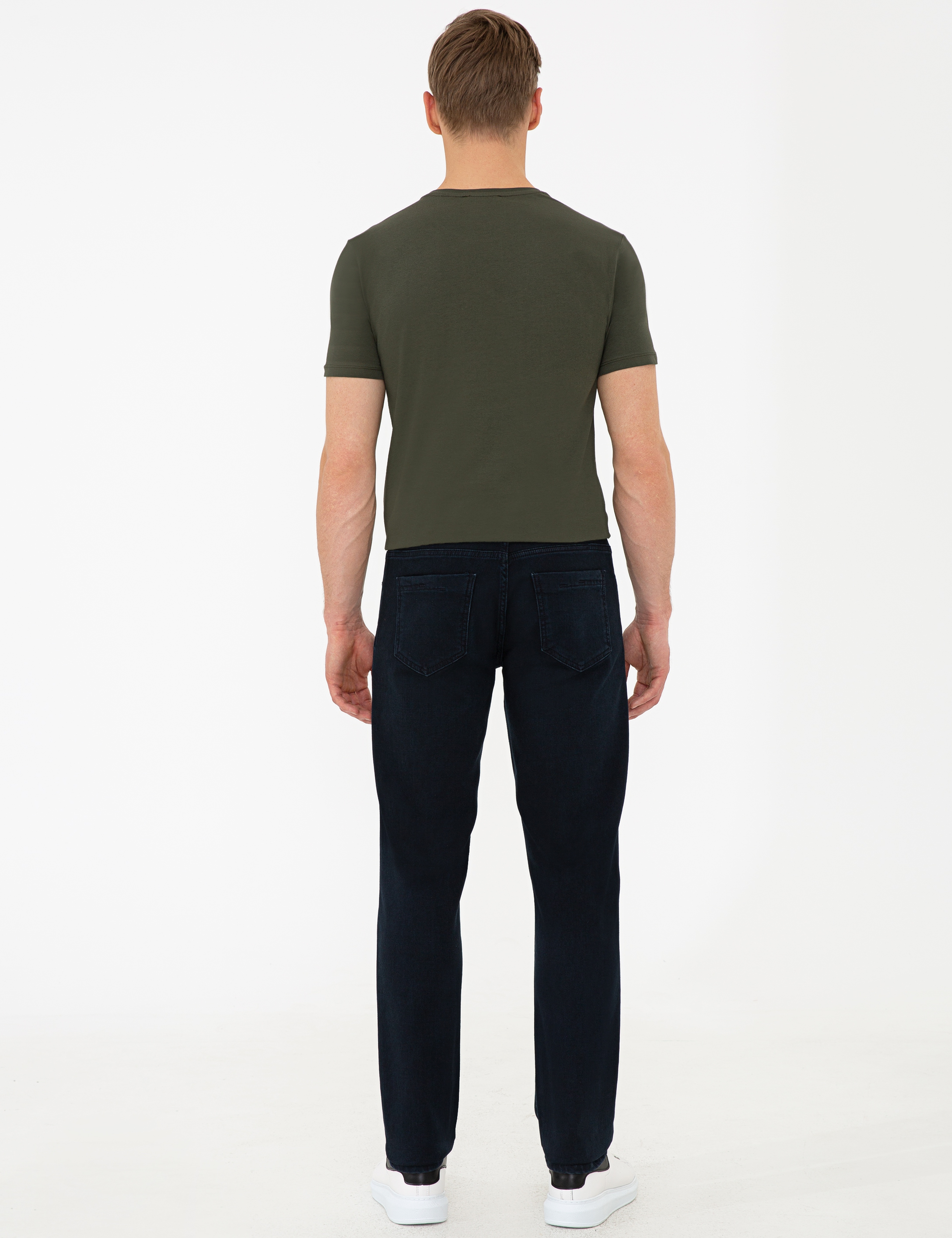 Lacivert Straight Fit Denim Pantolon - Image 3