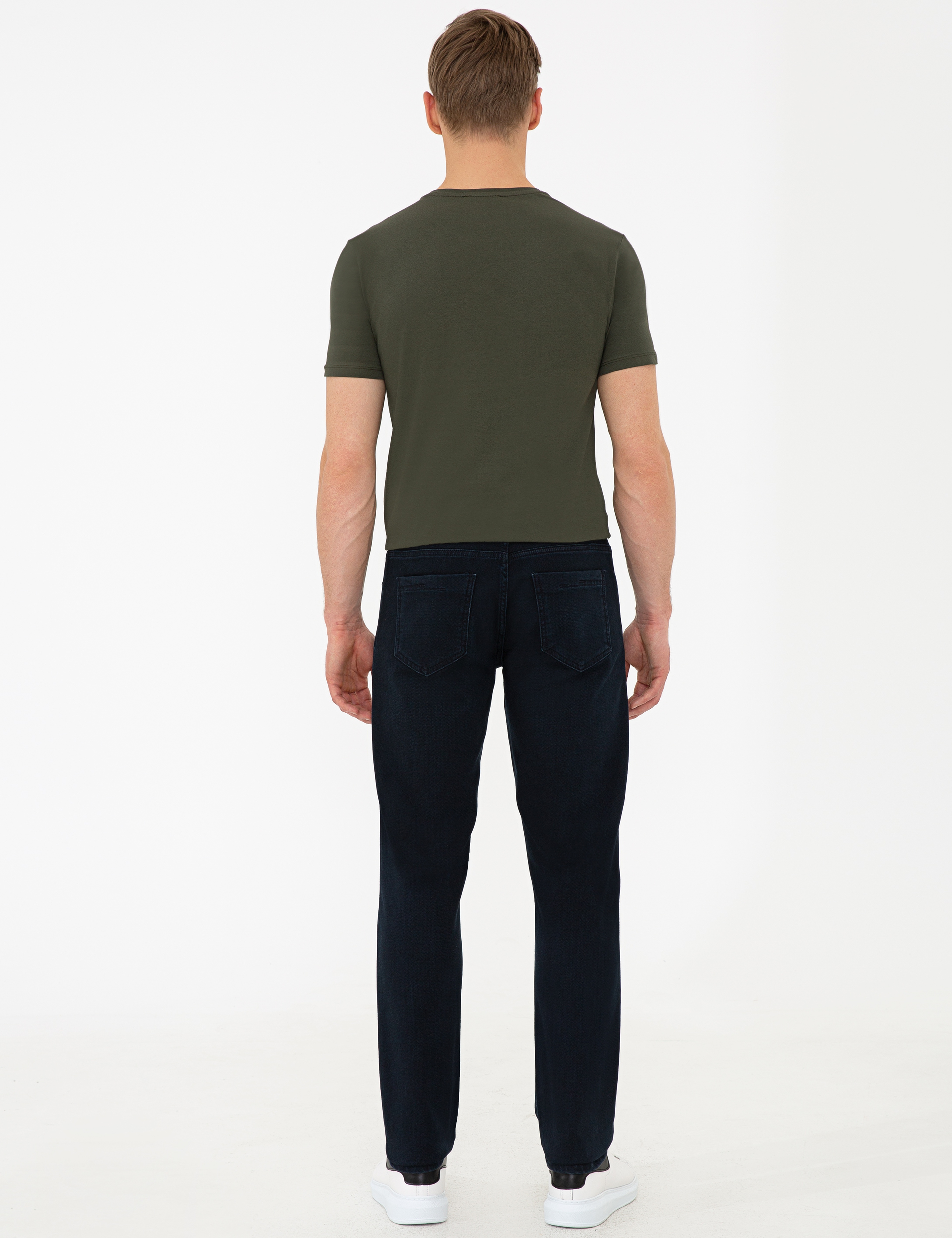 Lacivert Straight Fit Denim Pantolon