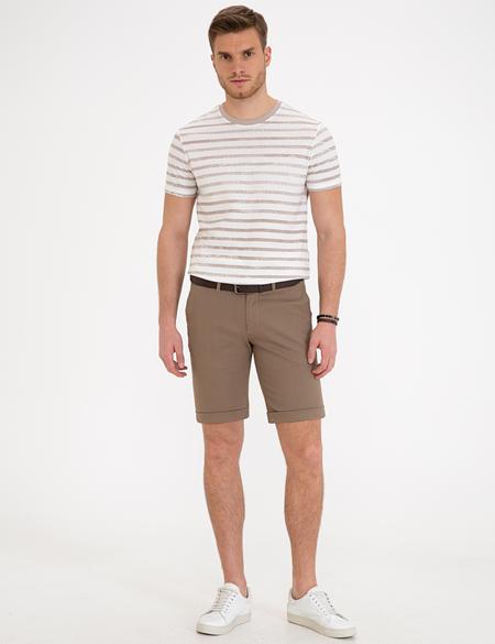 Beyaz Slim Fit Tişört - 50232409007