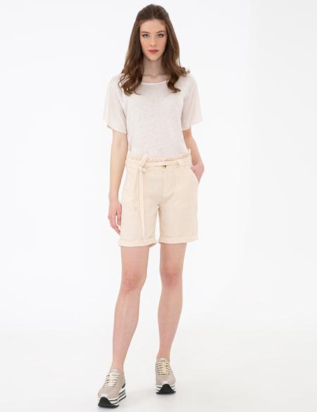 Bej Bermuda Şort - 50243109002