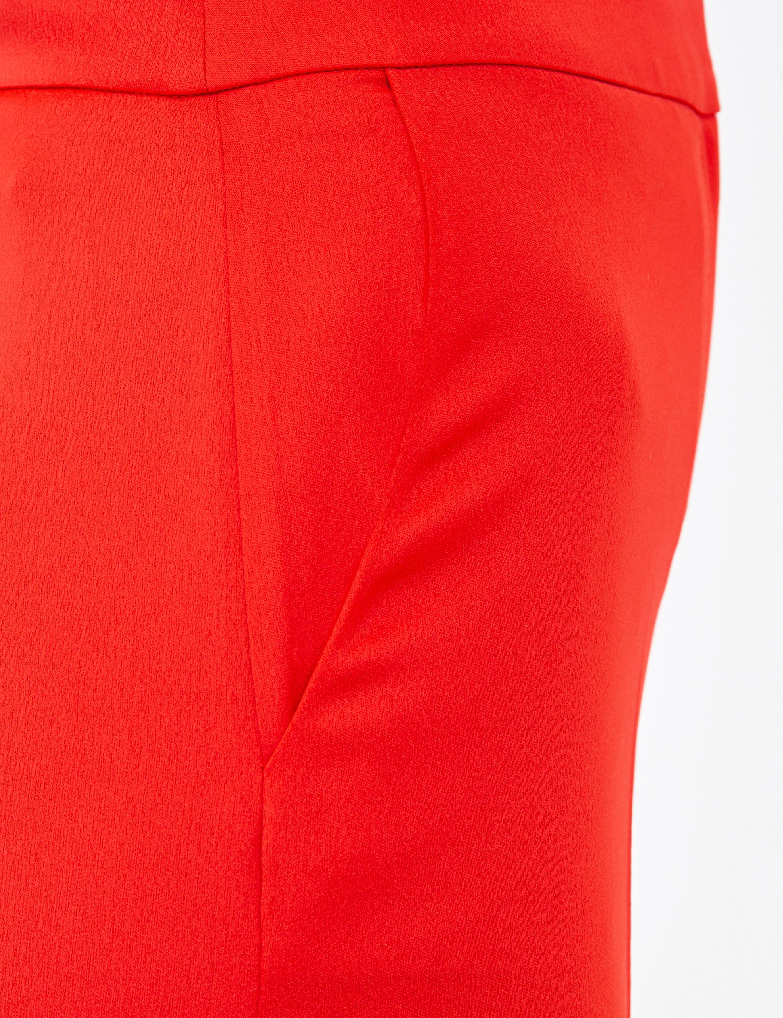 Nar Çiçeği Flare Fit Kumaş Pantolon