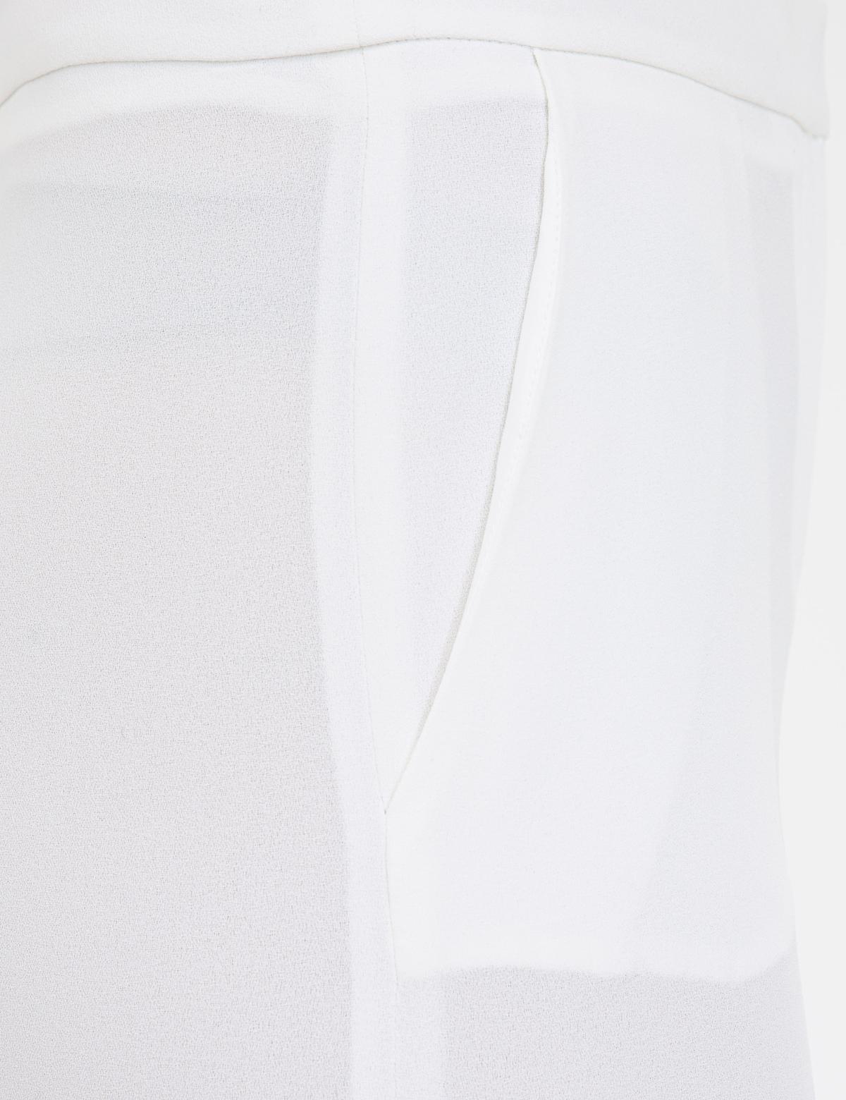 Beyaz Flare Fit Kumaş Pantolon - 50243756003