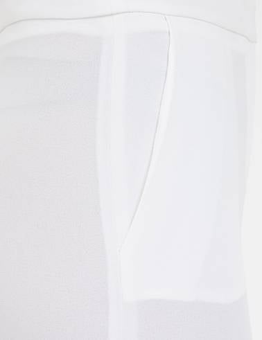 Beyaz Flare Fit Kumaş Pantolon