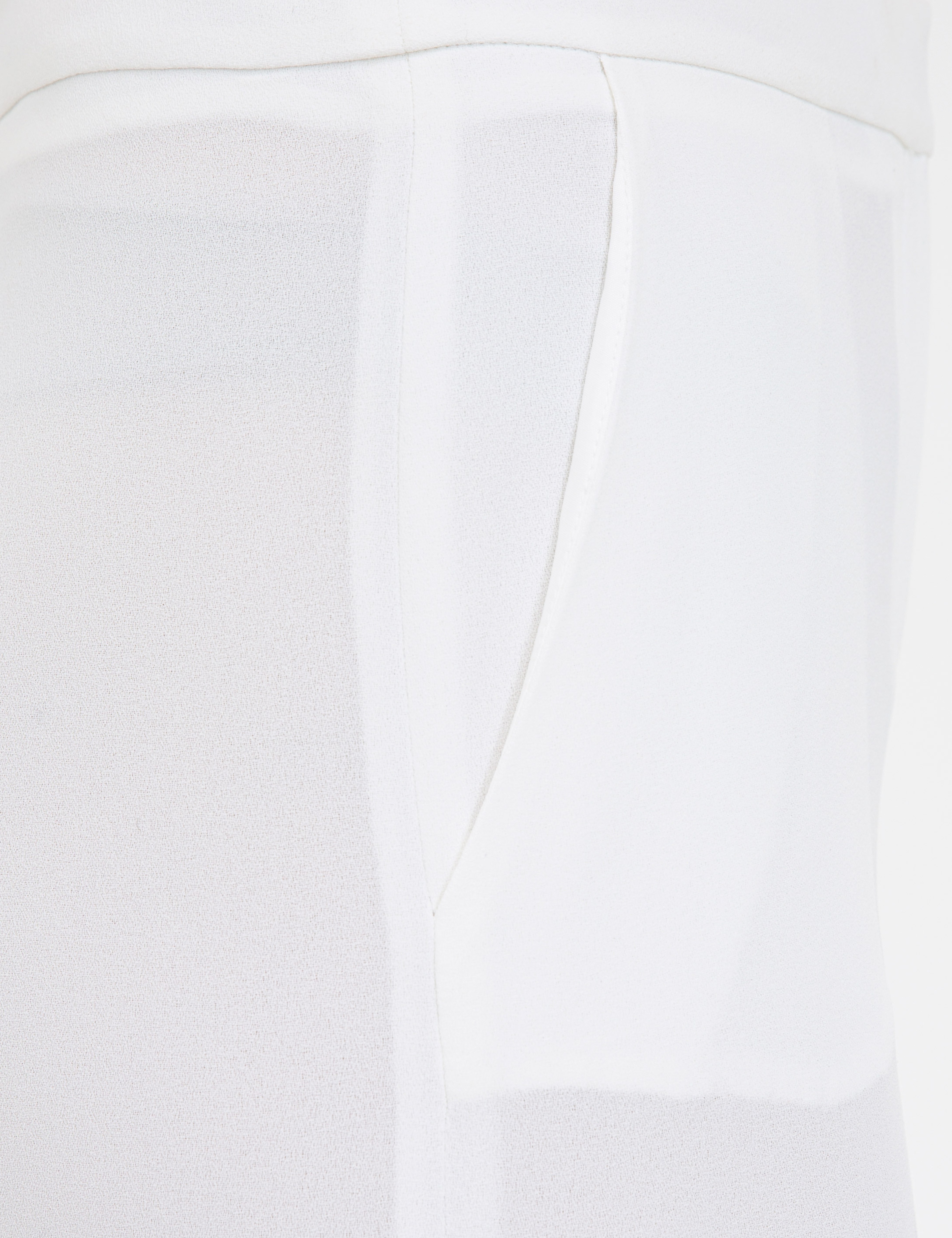 Beyaz Flare Fit Kumaş Pantolon