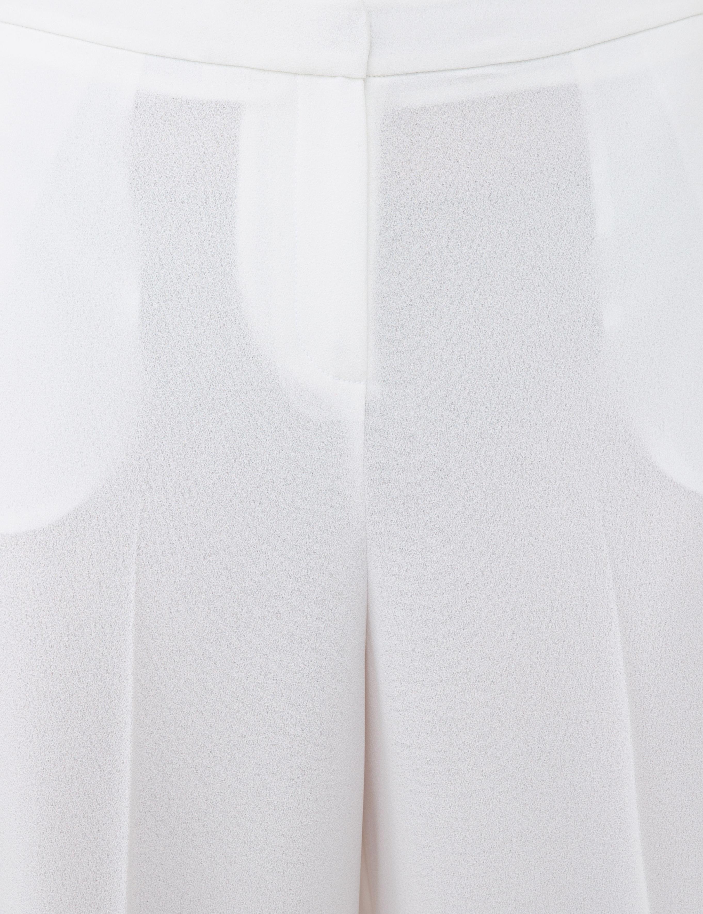 Beyaz Flare Fit Kumaş Pantolon