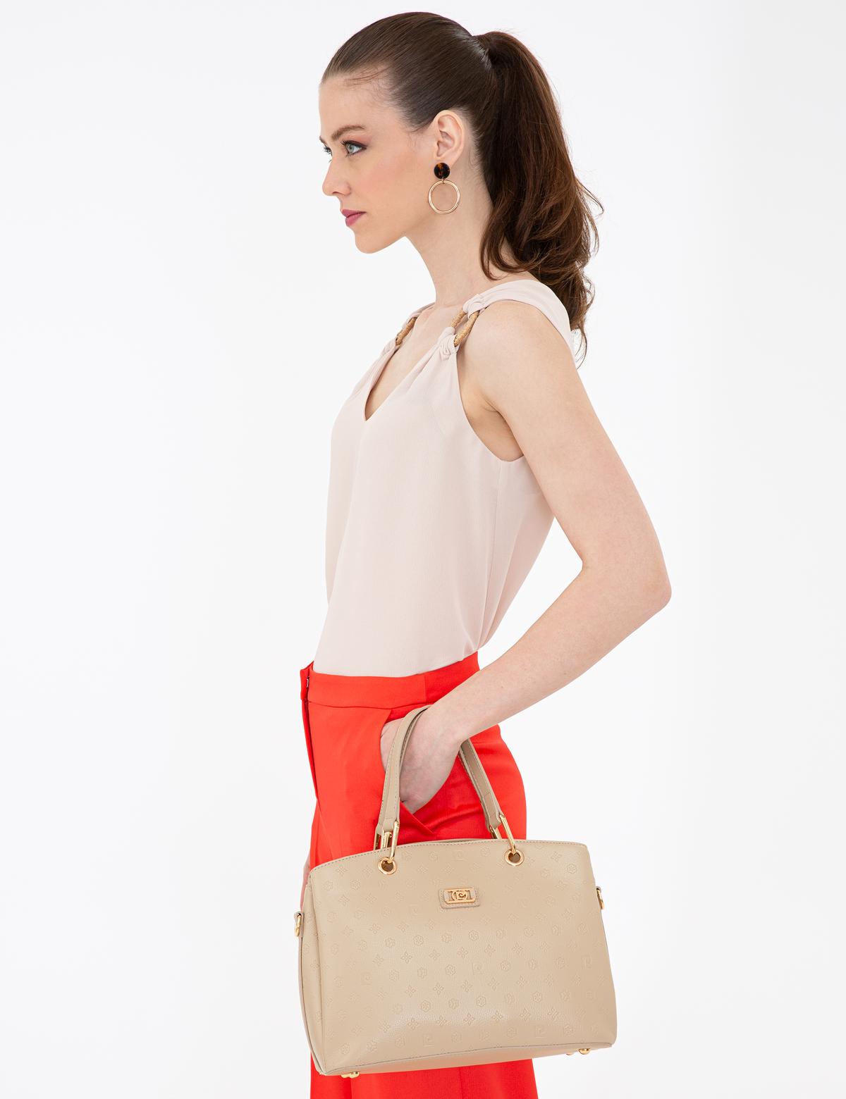 Gri Uzun Askılı Kol Çantası