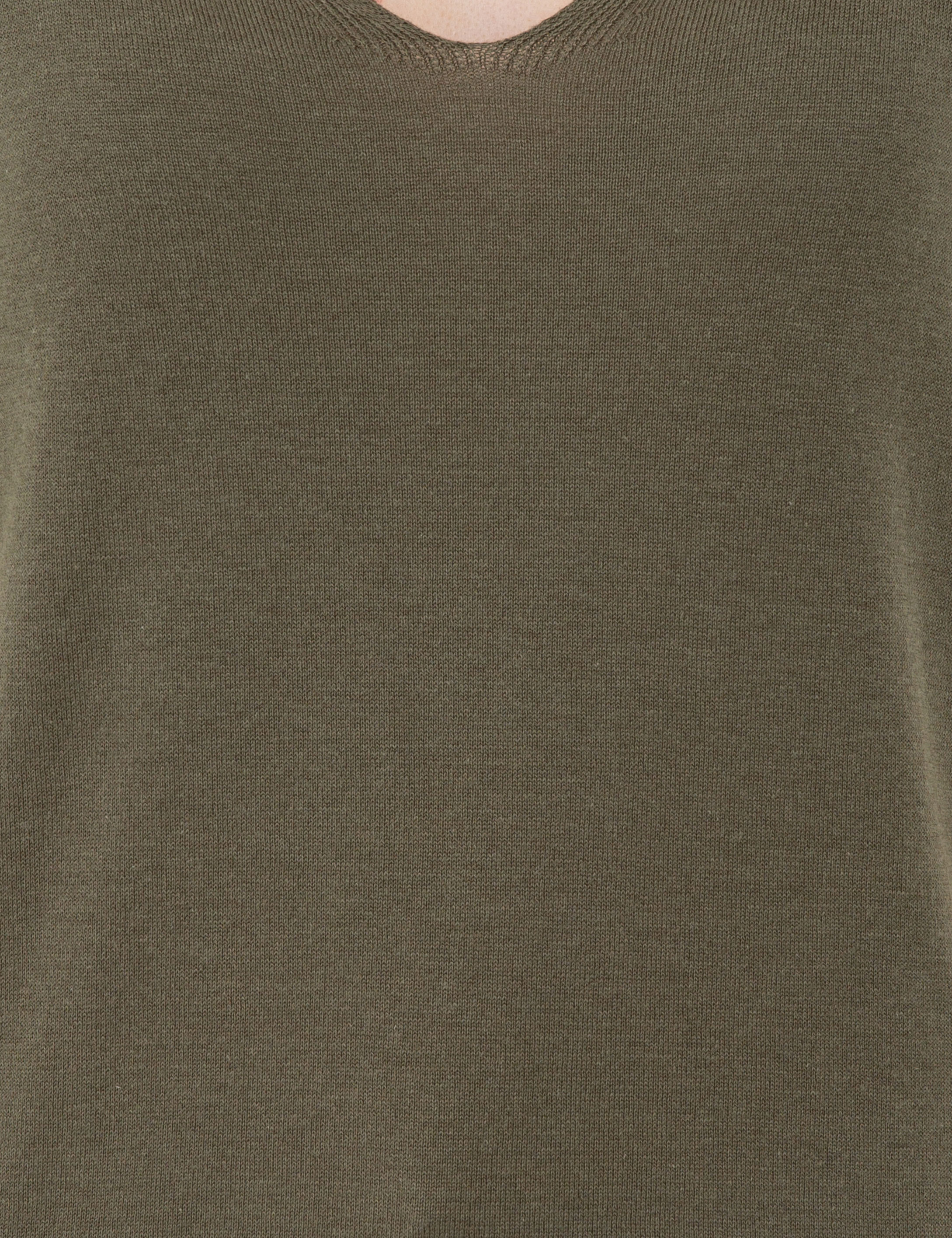 Haki Triko Tişört - Image 6